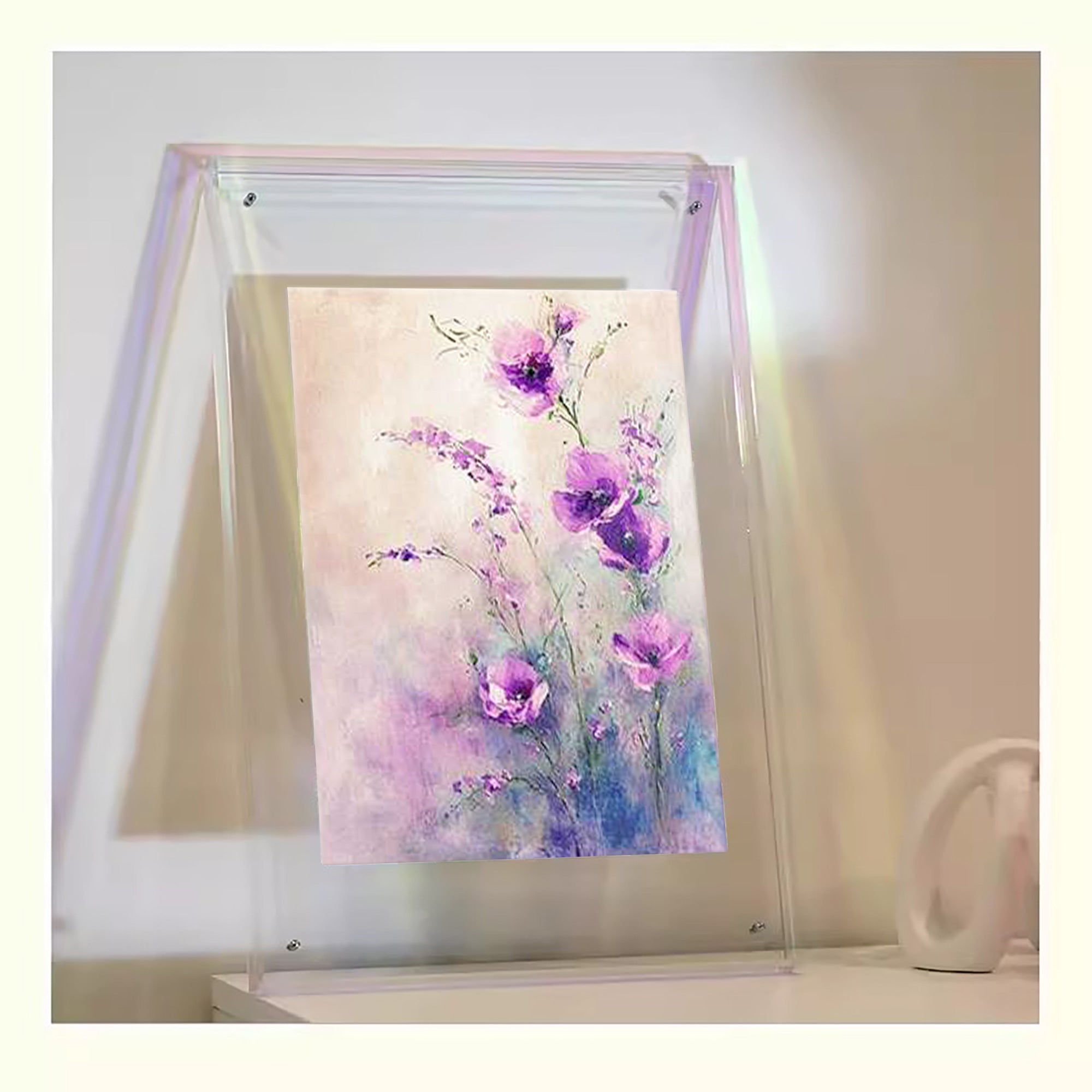 Colorful acrylic transparent photo frame