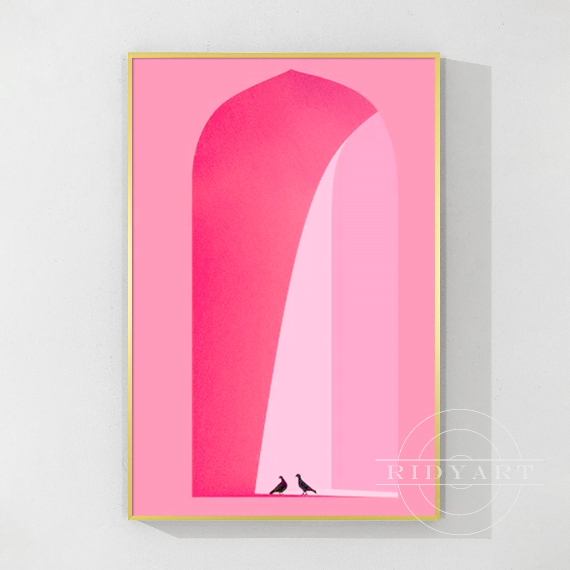 Hot pink Arch wall art