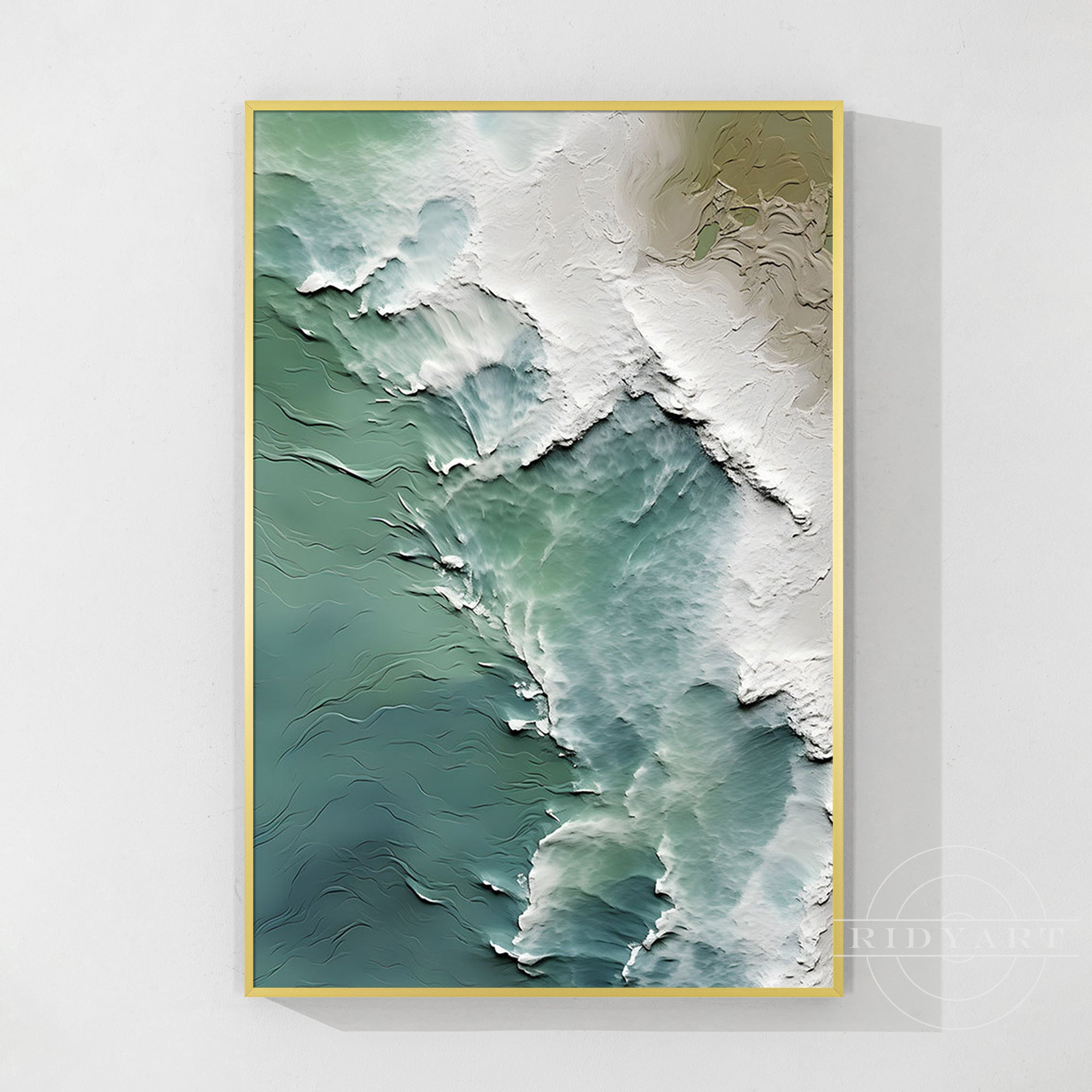 abstract wave wall art
