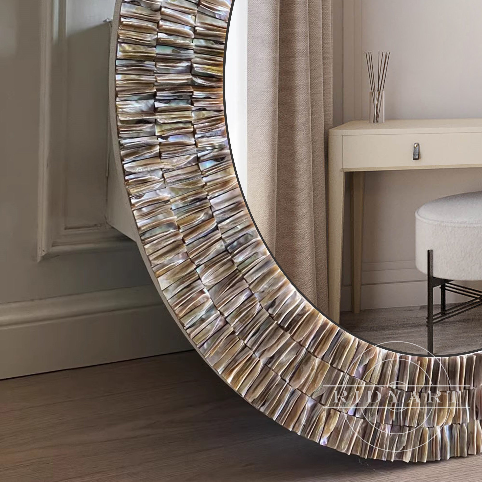 Round shells Mirror decor