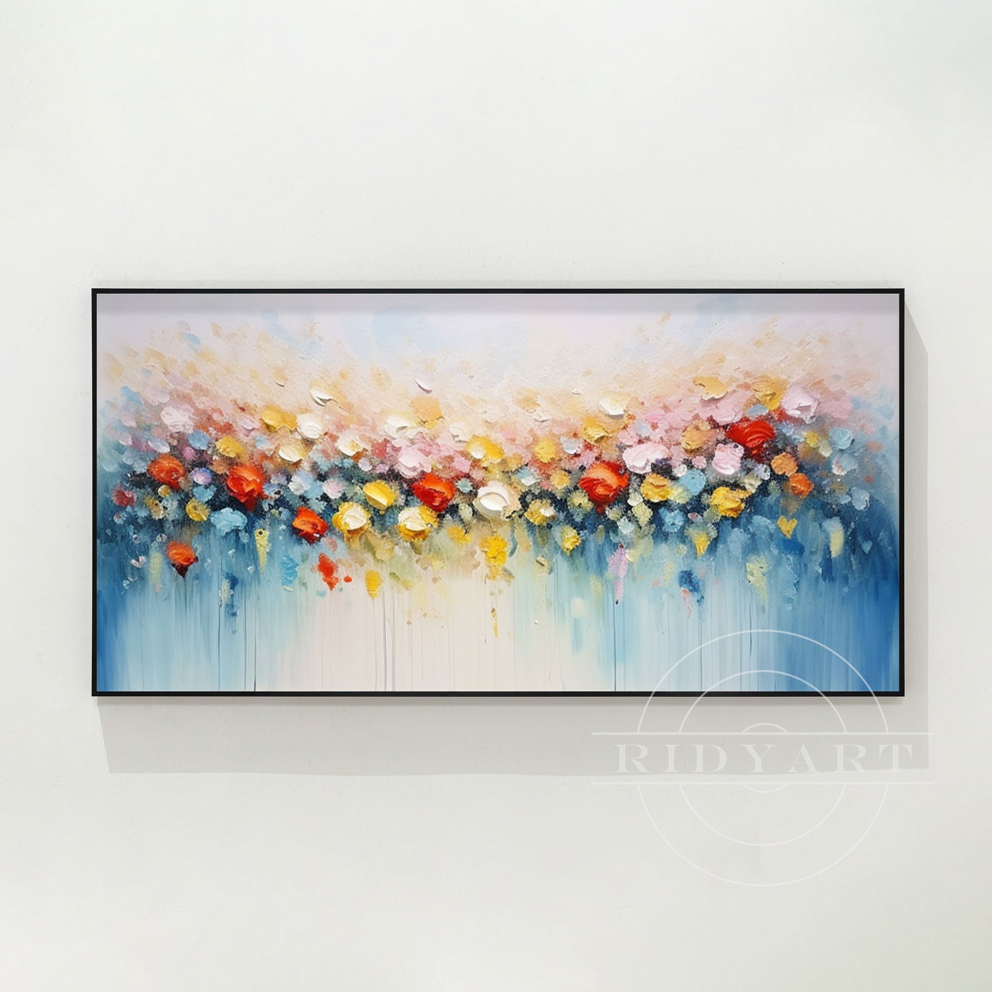 Colorful Abstract Flower Painting - 3D Large Wall Art Decor