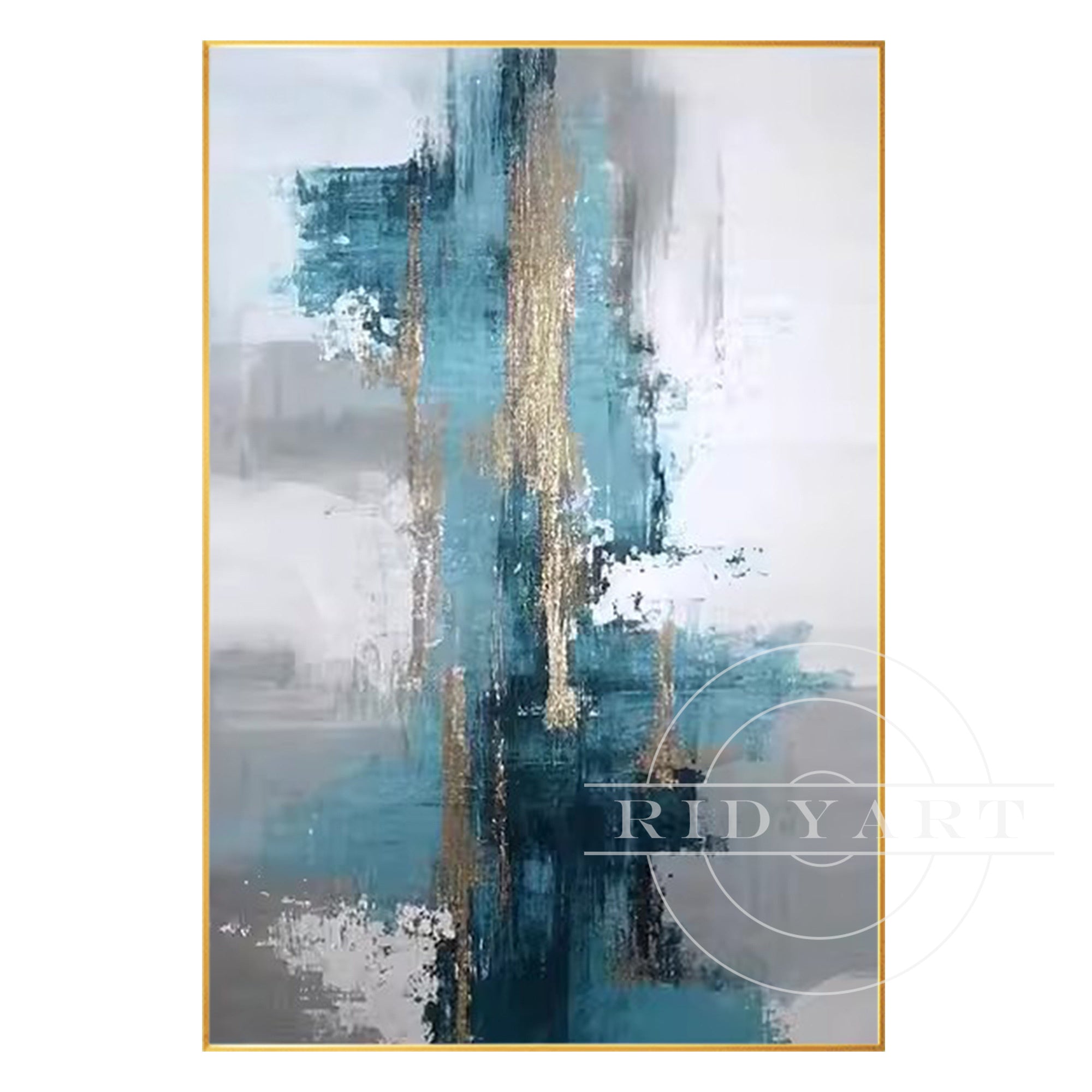 Teal Abstract painting