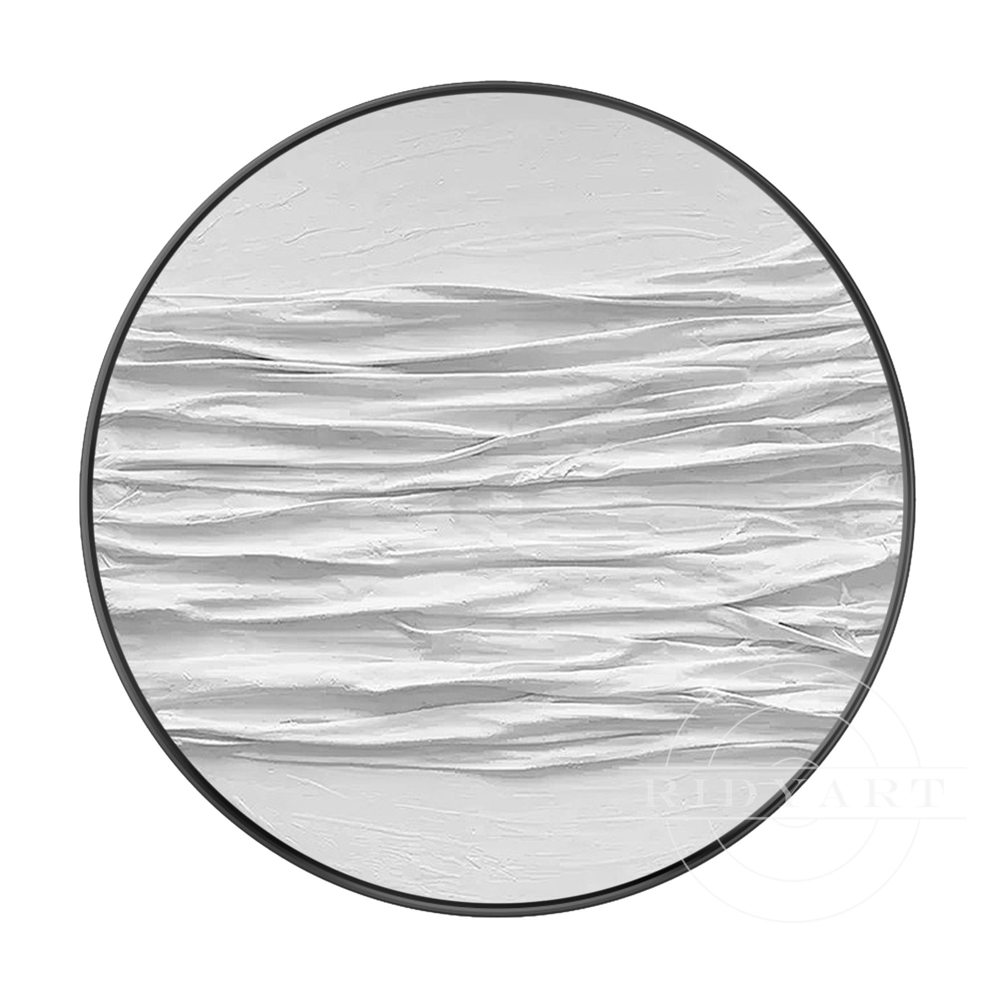 Minimalist Round 3D Textured Wall Art