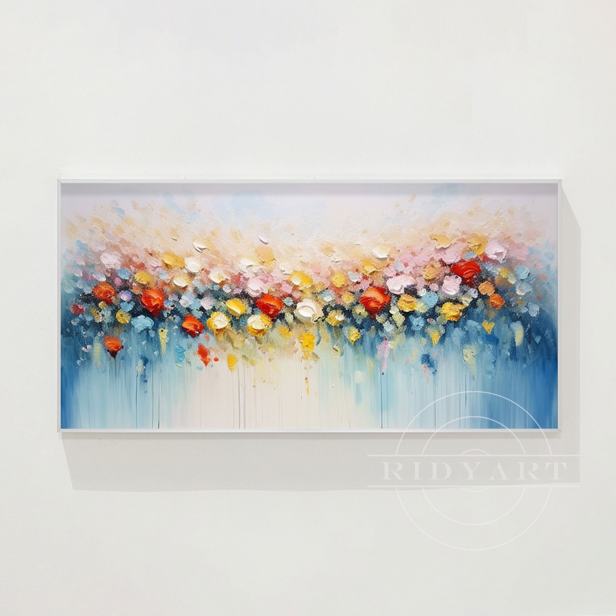 Colorful Abstract Flower Painting - 3D Large Wall Art Decor