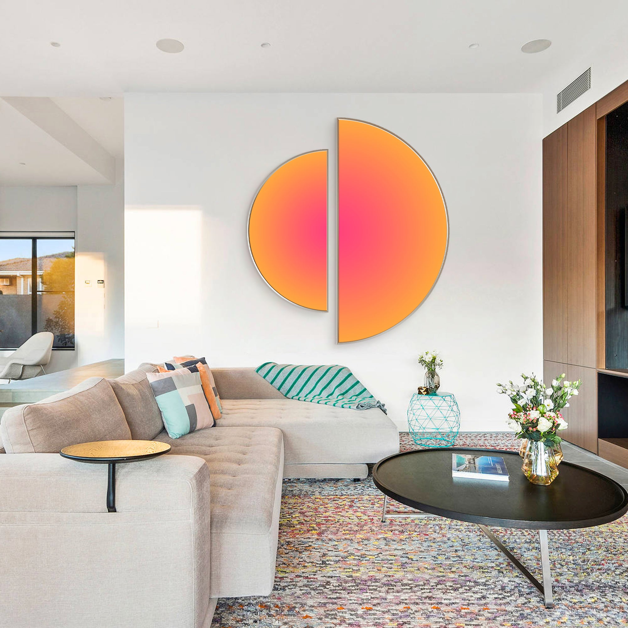 Arte de parede em degradé