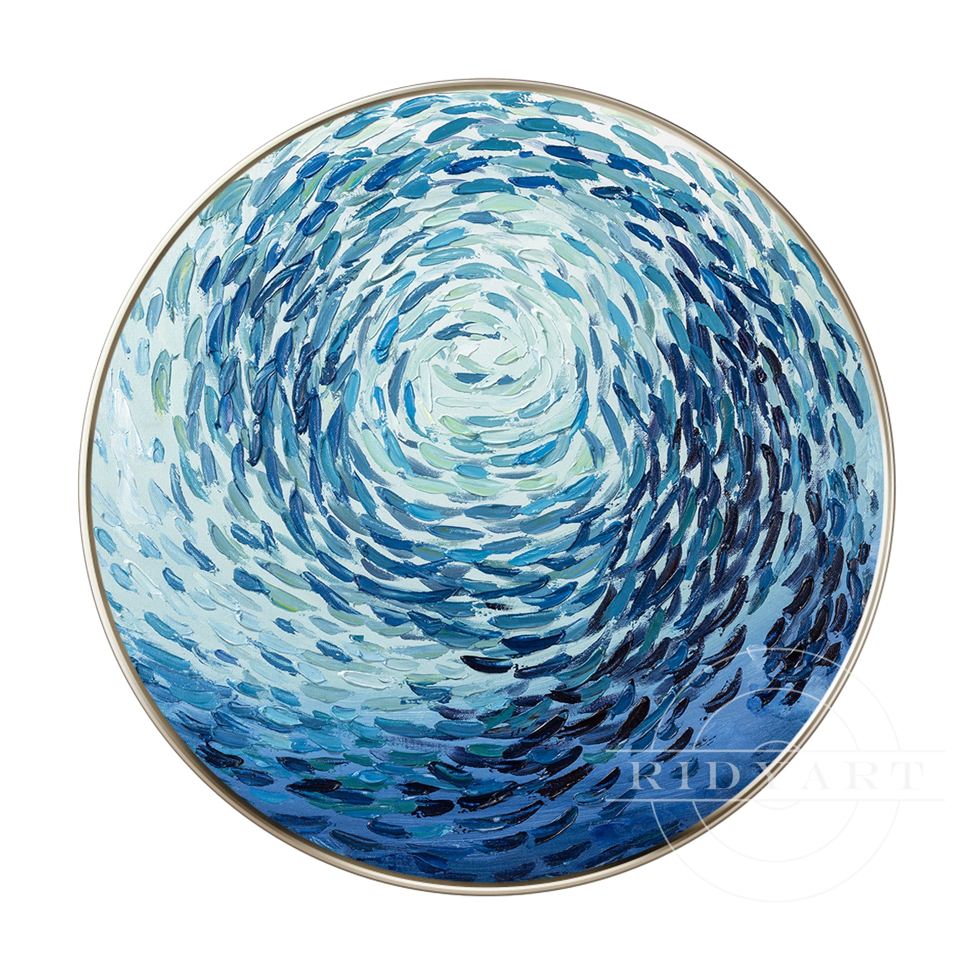 School of Fish Round Wall Art