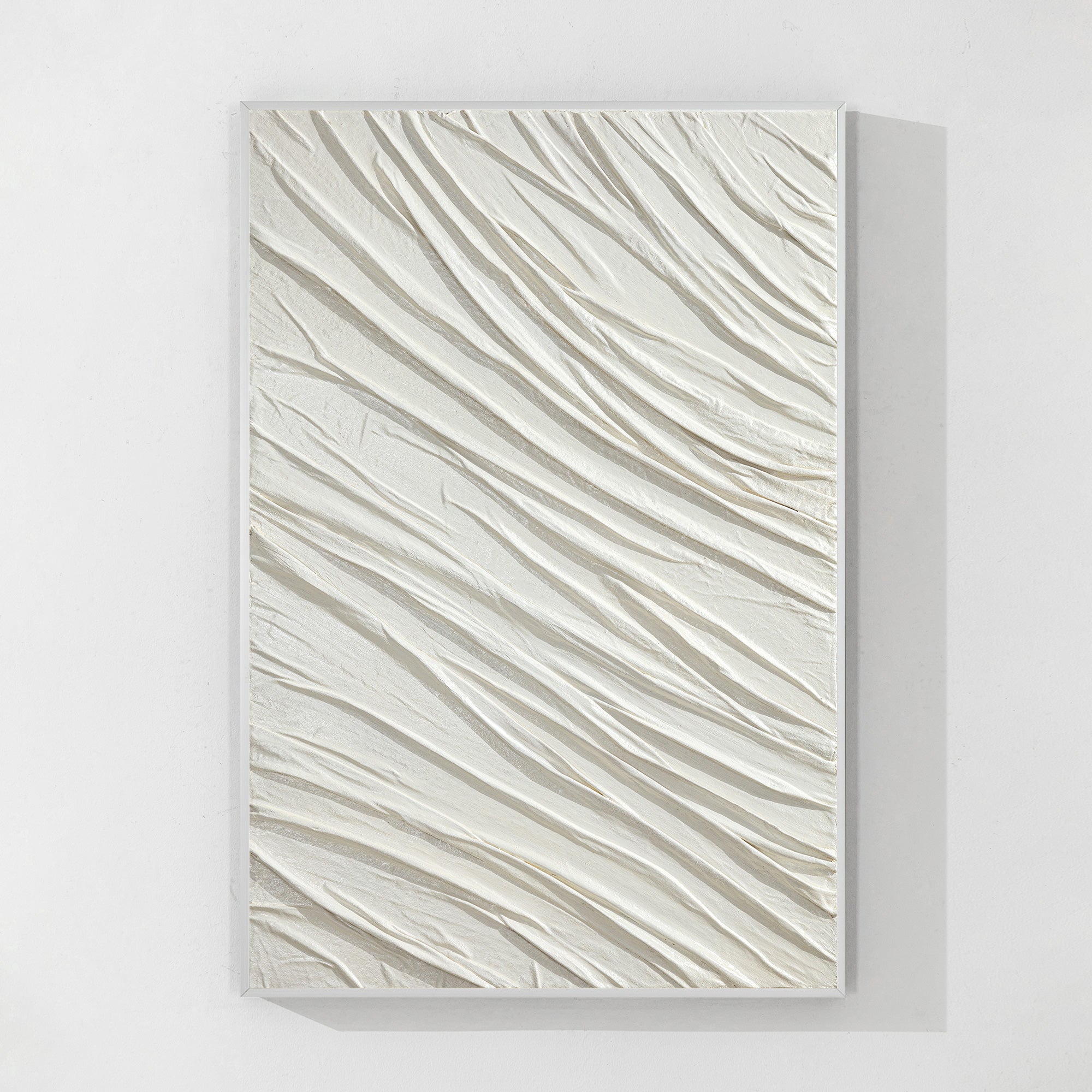 White Textured Minimalist Wall Art