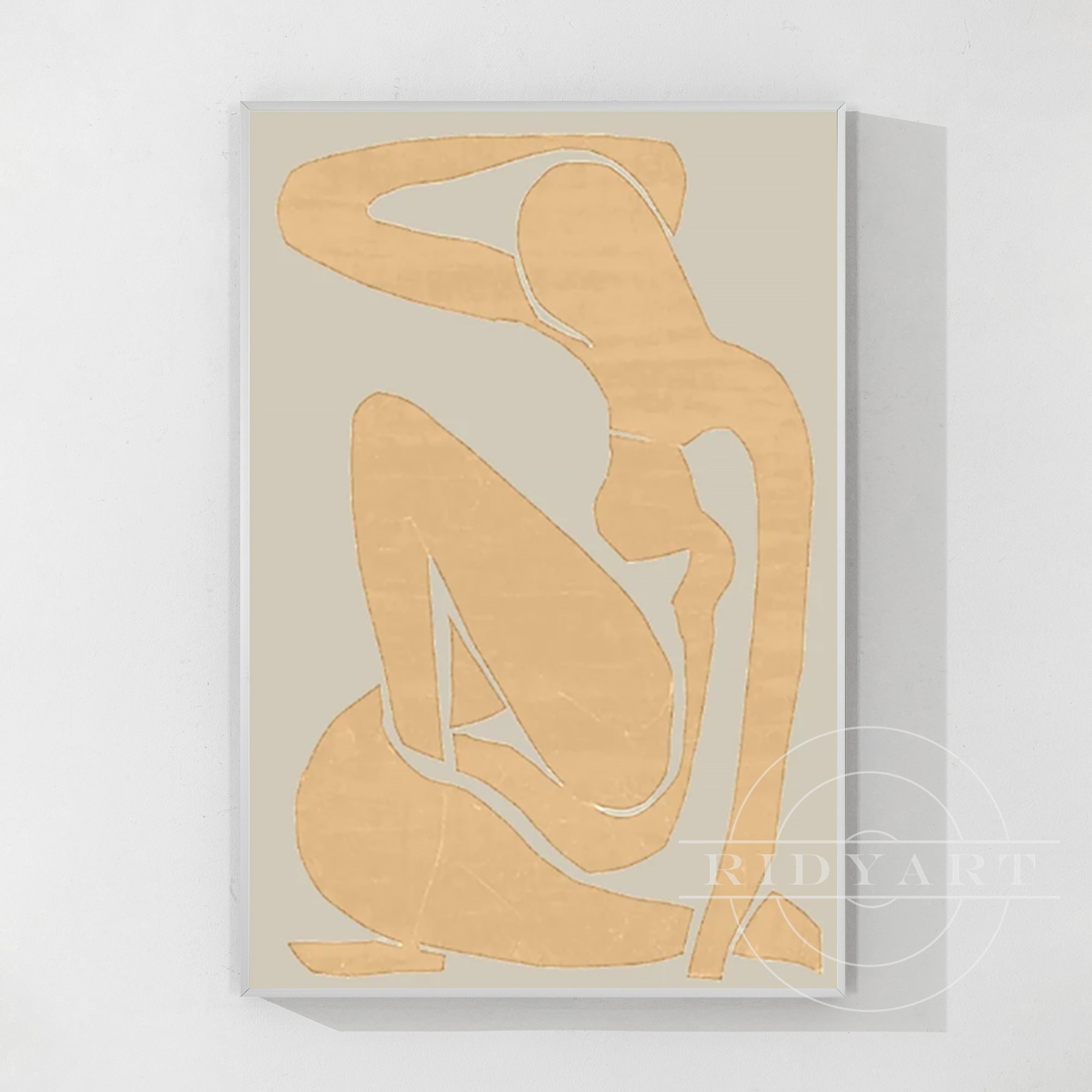 Minimalist Painting - Woman's Body, Matisse Style