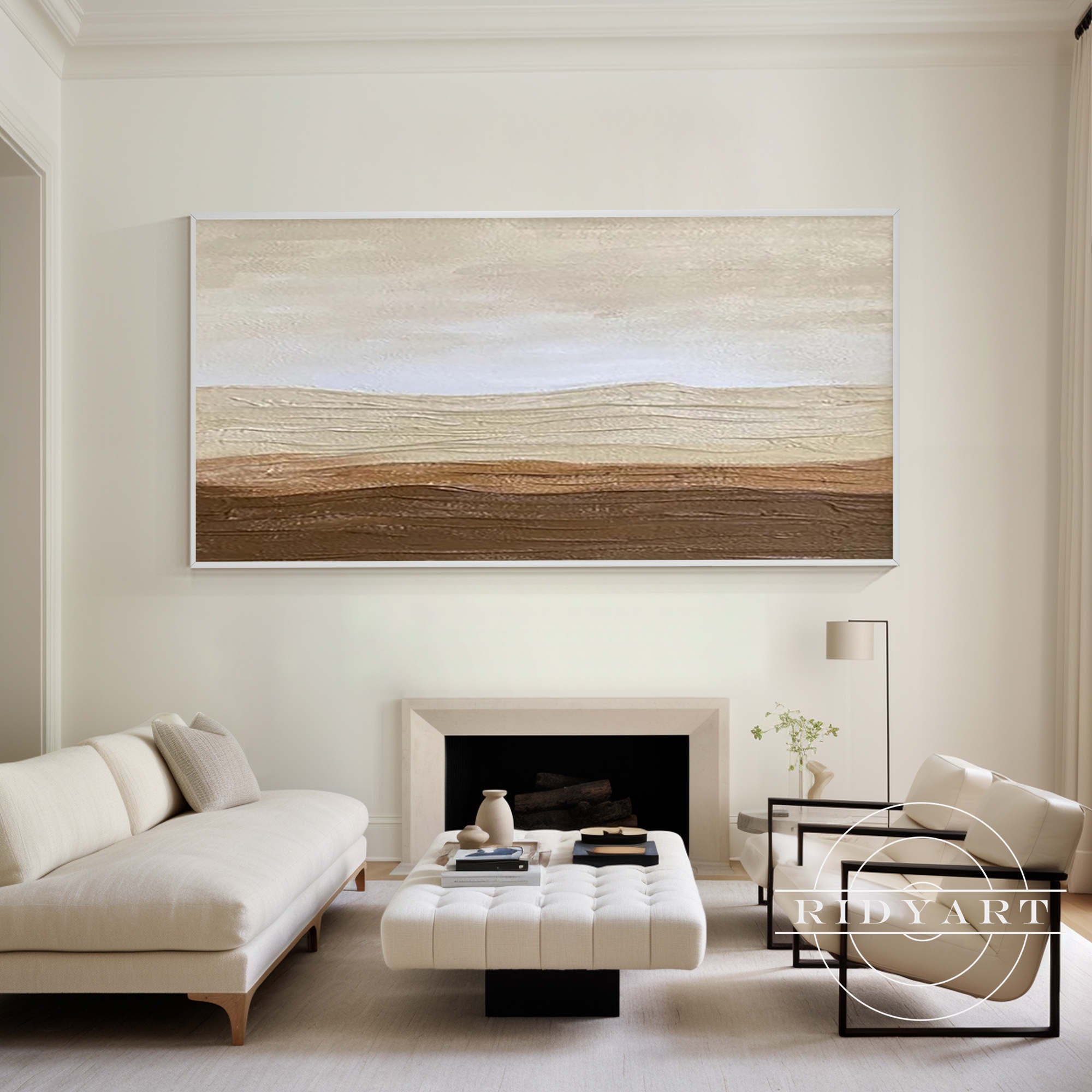 Abstract Brown Art – Evoking Endless Mountains, Vast Oceans, and Deserts | Perfect for Boho & Minimalist Home Decor