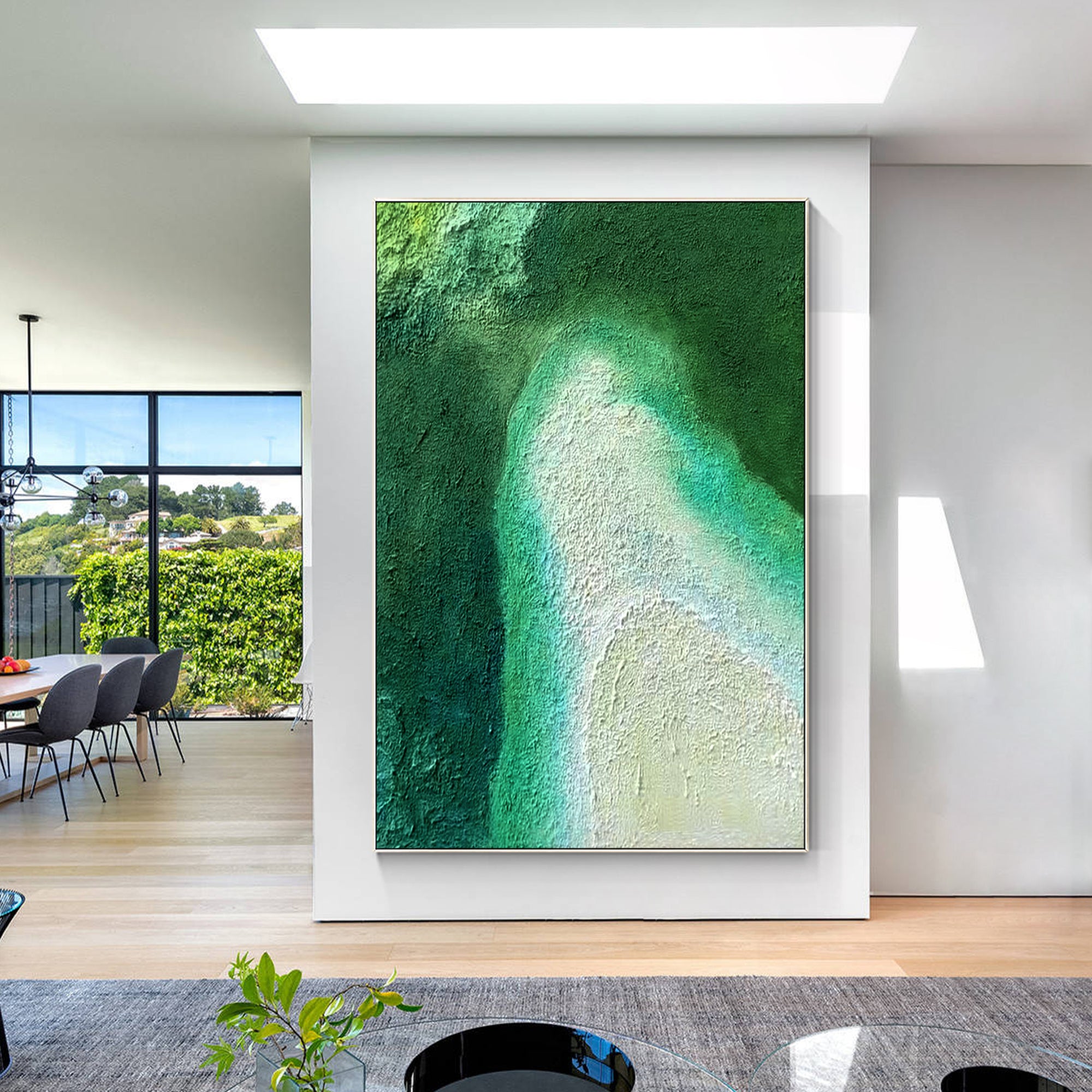 Beach Abstract Oil Painting With Beautiful Ocean