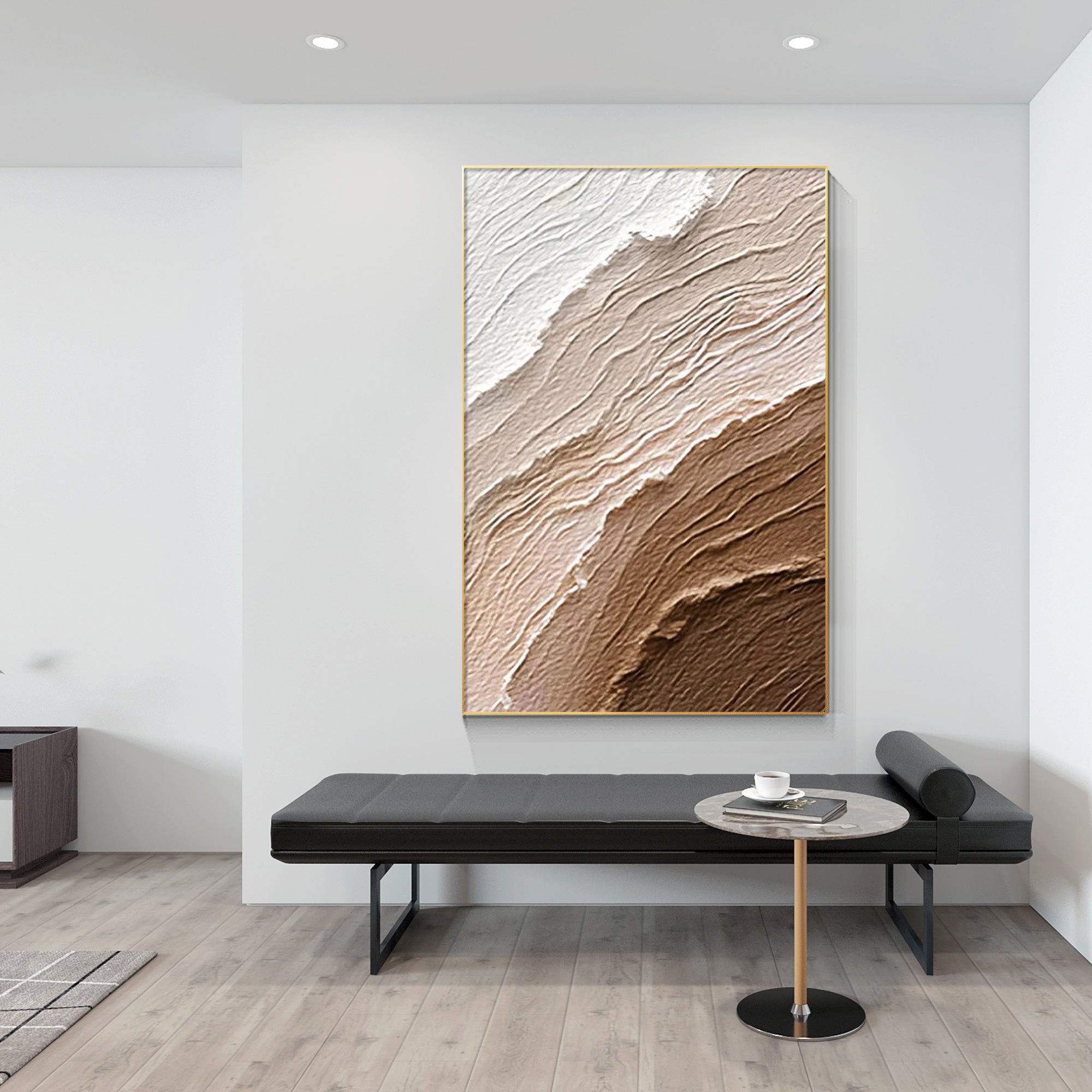 Minimal Coffee Palette Earthy Tones Abstract Painting