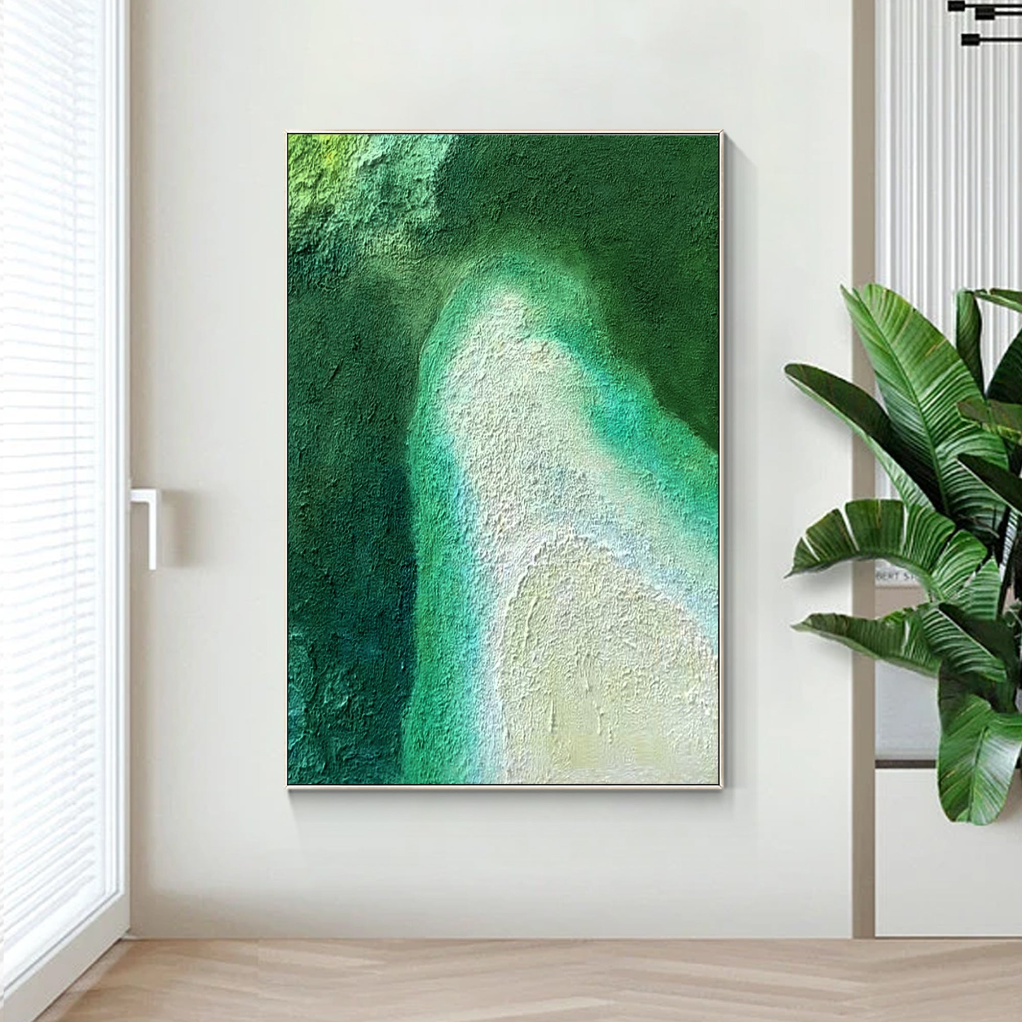 Beach Abstract Oil Painting With Beautiful Ocean