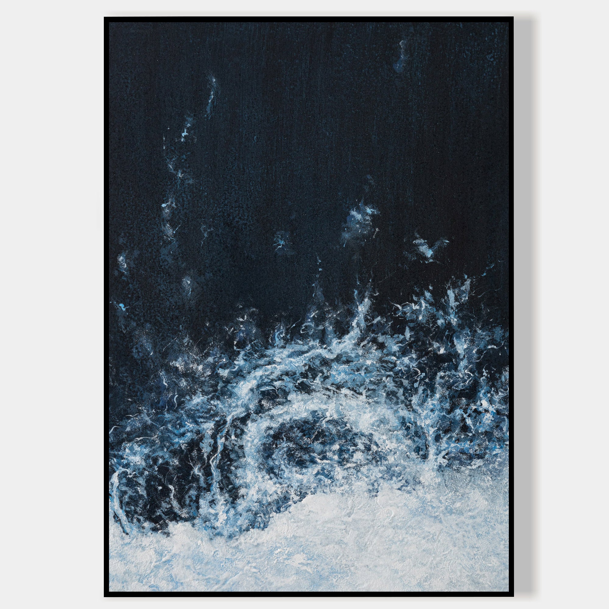 Deep Blue Ocean Abstract Oil Painting