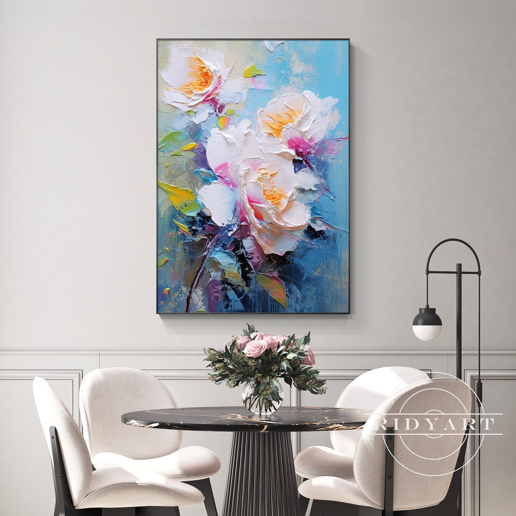 Abstract Flower wall art