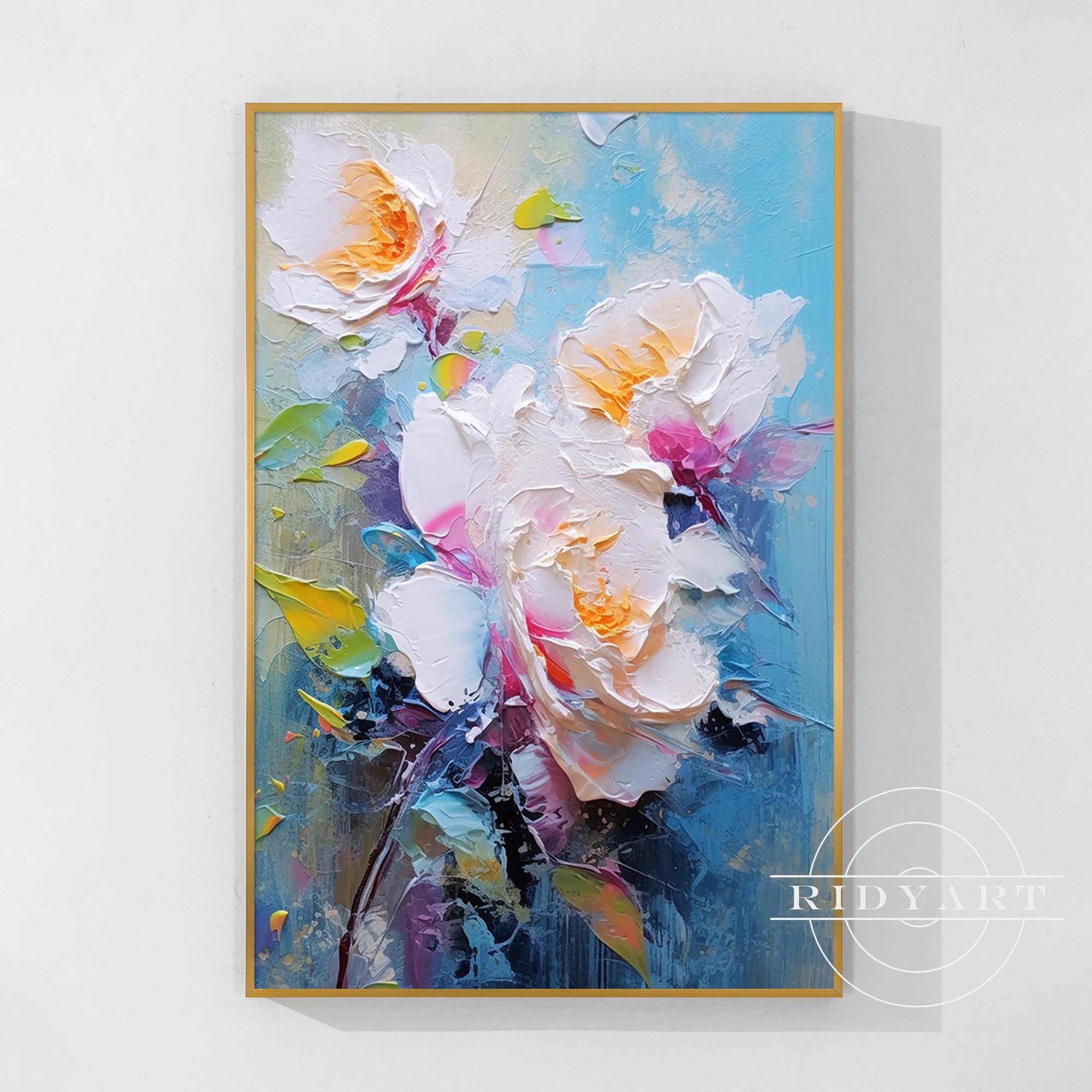 Abstract Flower wall art