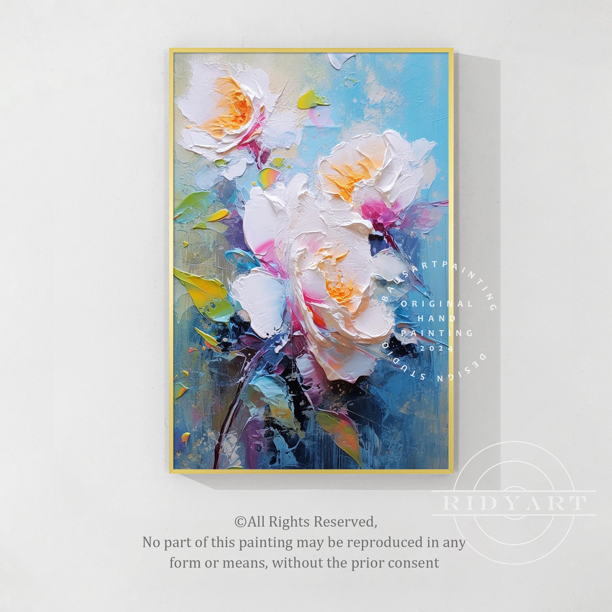 Abstract Flower wall art