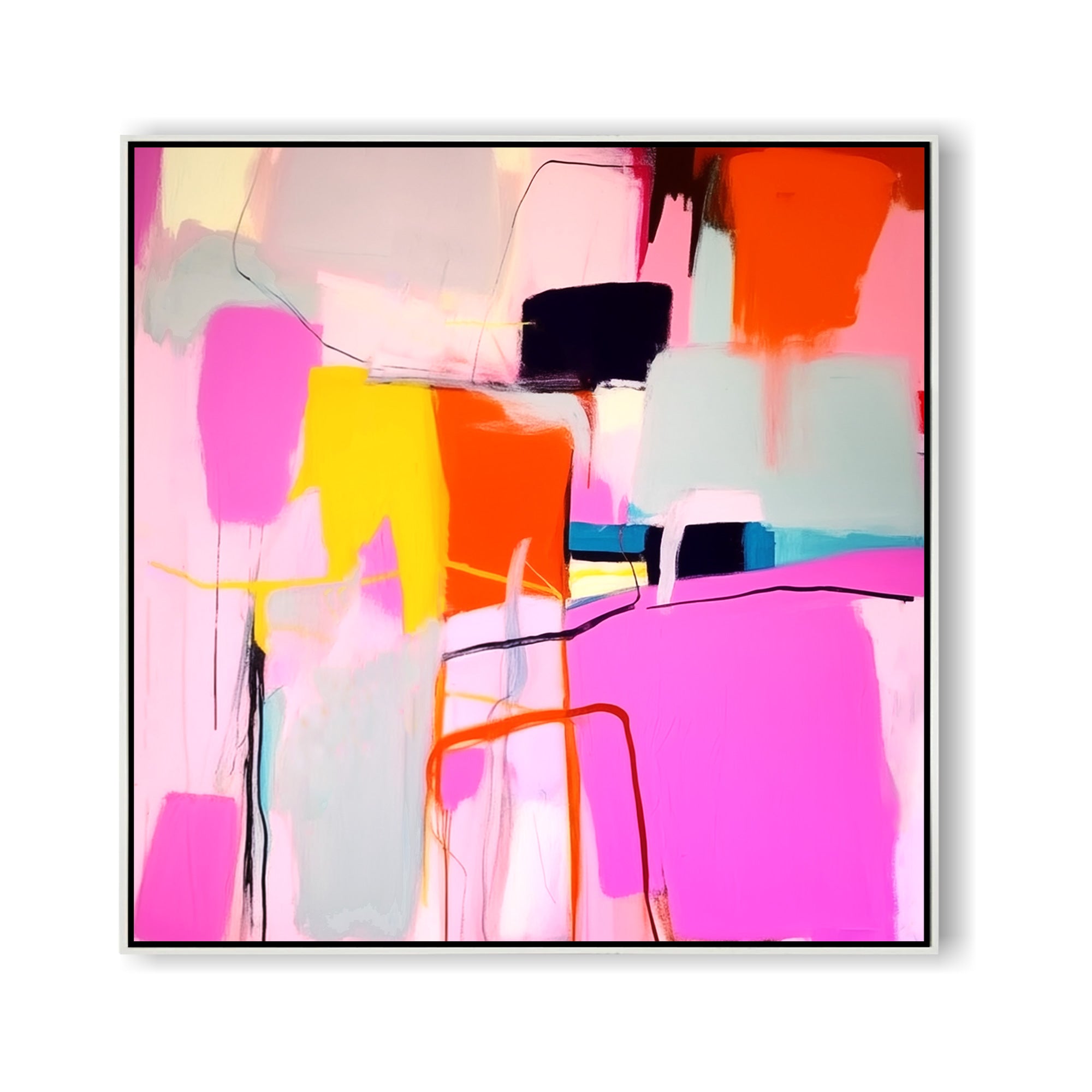 Large Hot Pink Abstract Painting