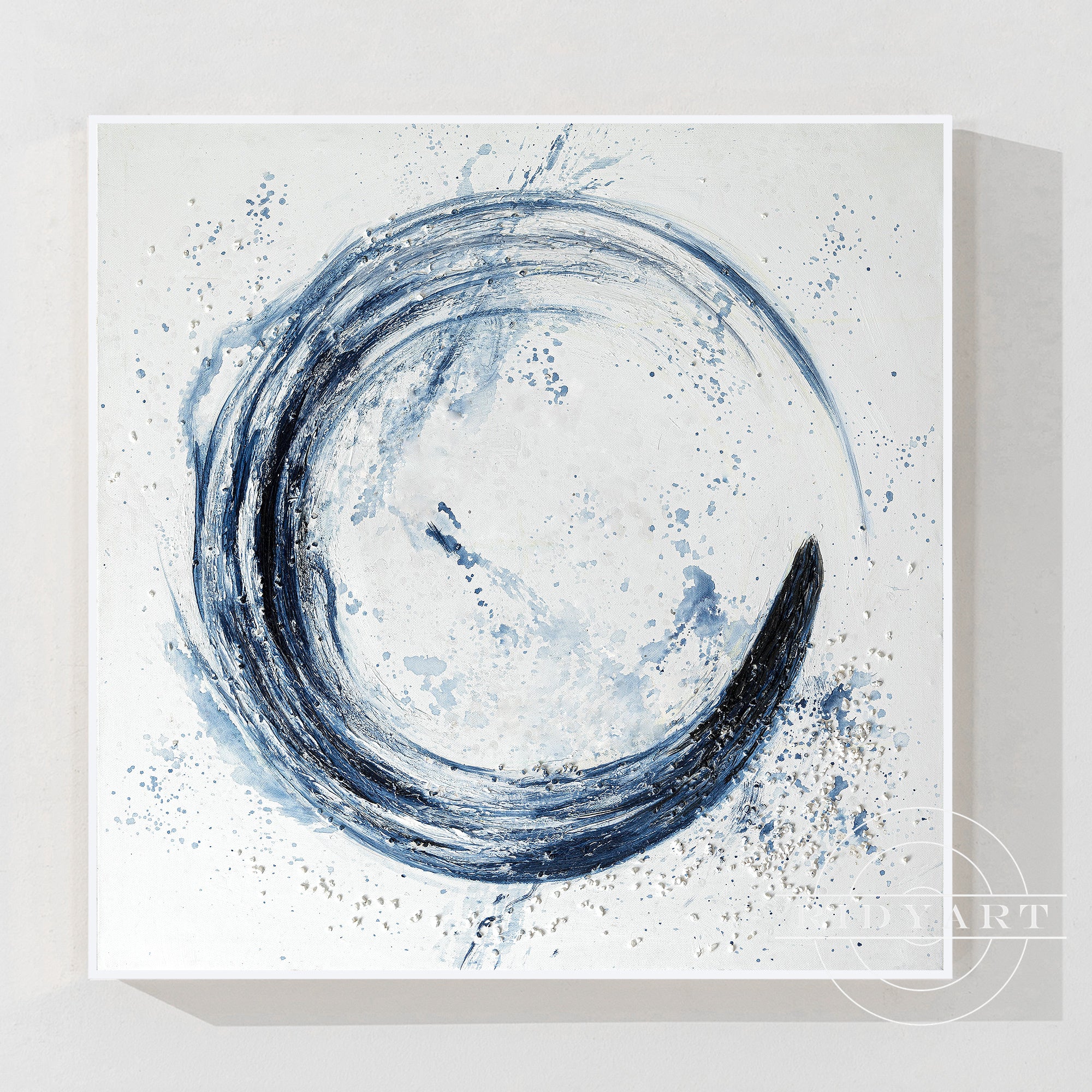 Salbeigrünes Berggemälde - Minimalistische große Wandkunst