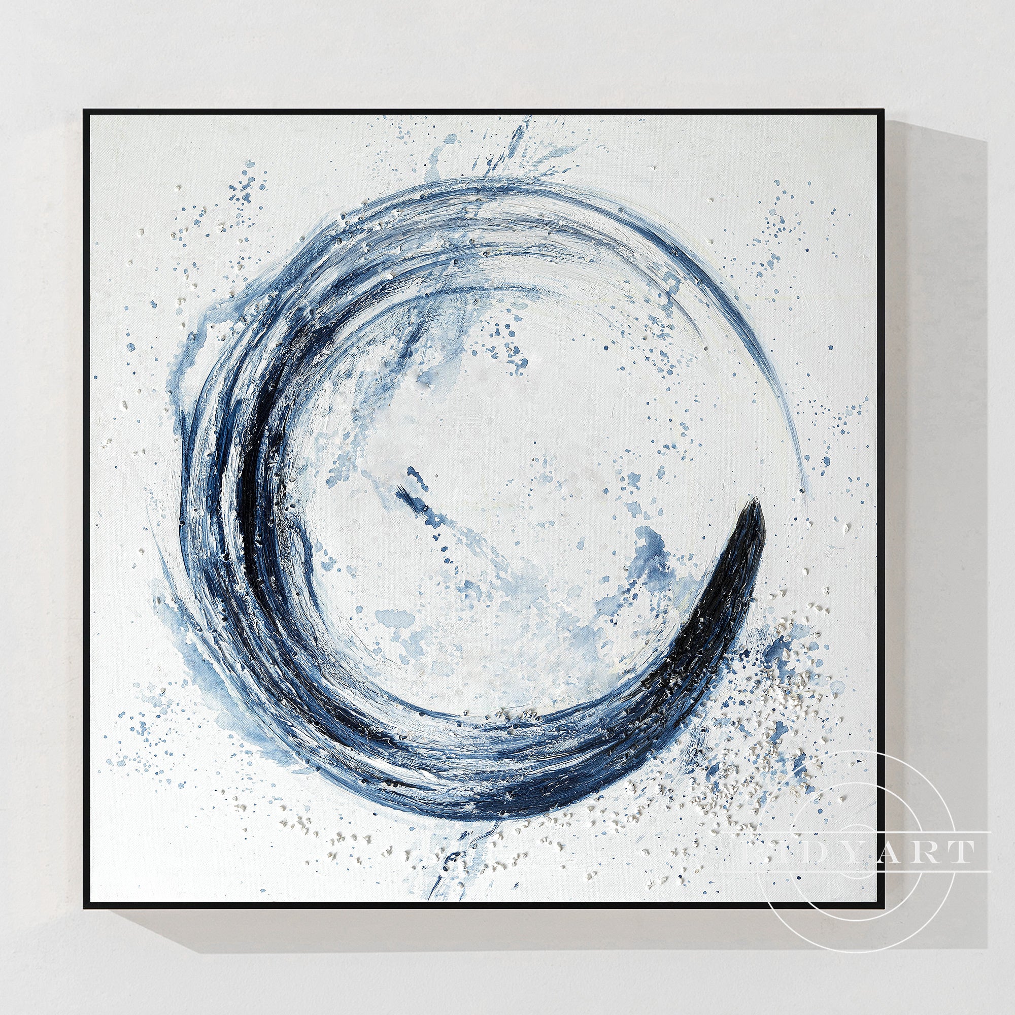 Salbeigrünes Berggemälde - Minimalistische große Wandkunst