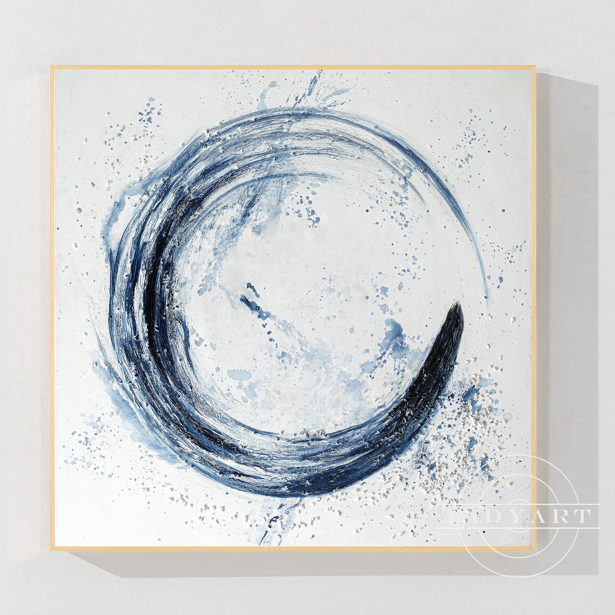 Salbeigrünes Berggemälde - Minimalistische große Wandkunst