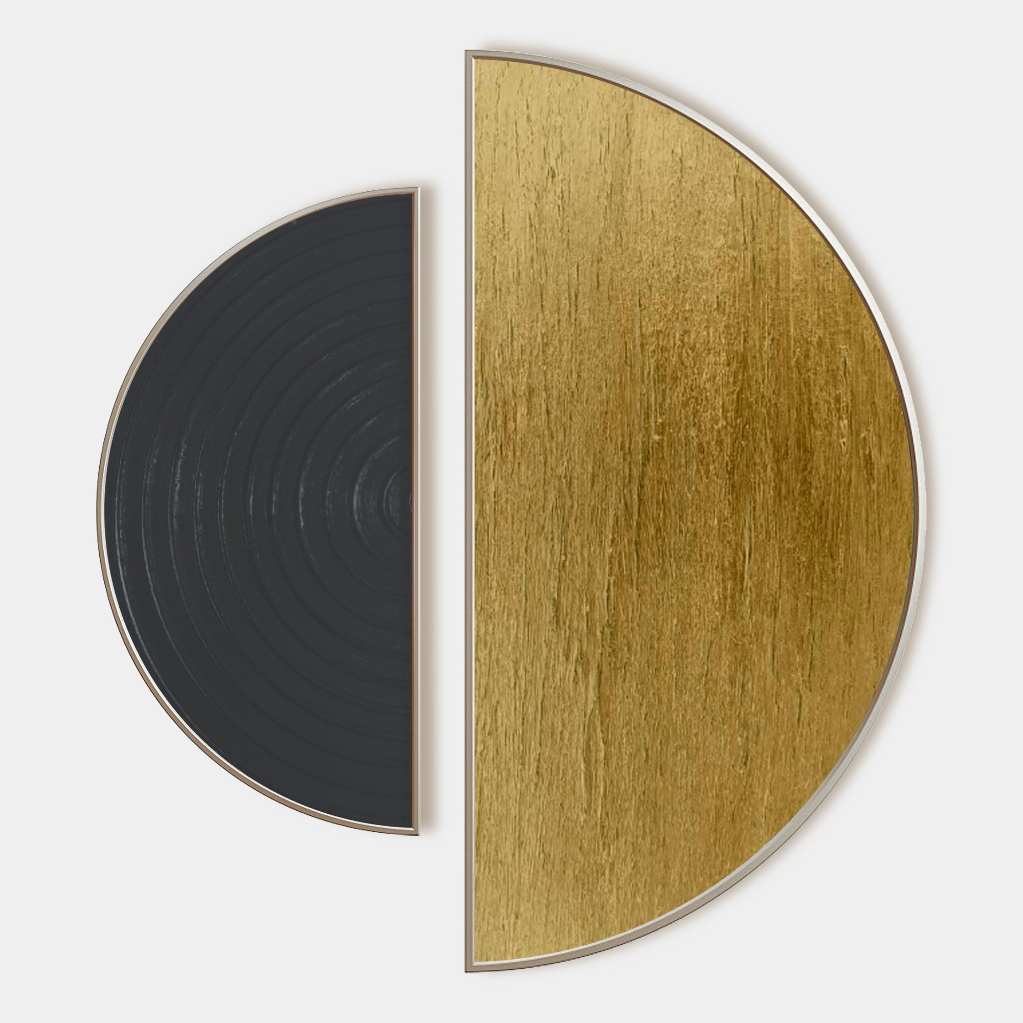 round black gold abstract wall art set of 2 textured canvas