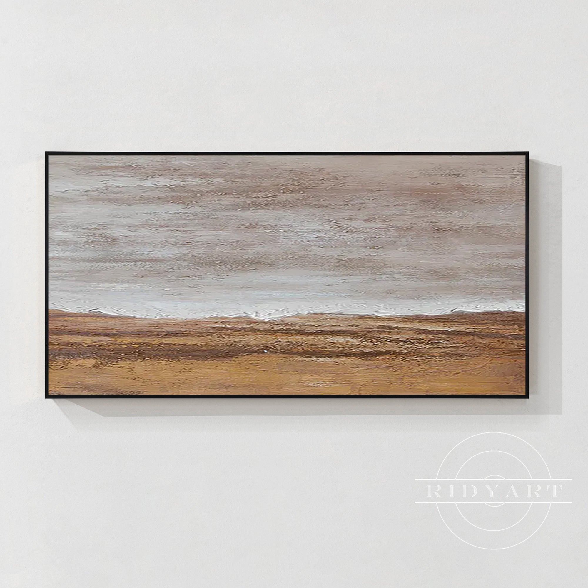 Wandkunst „Gold Mountain“ in Marineblau