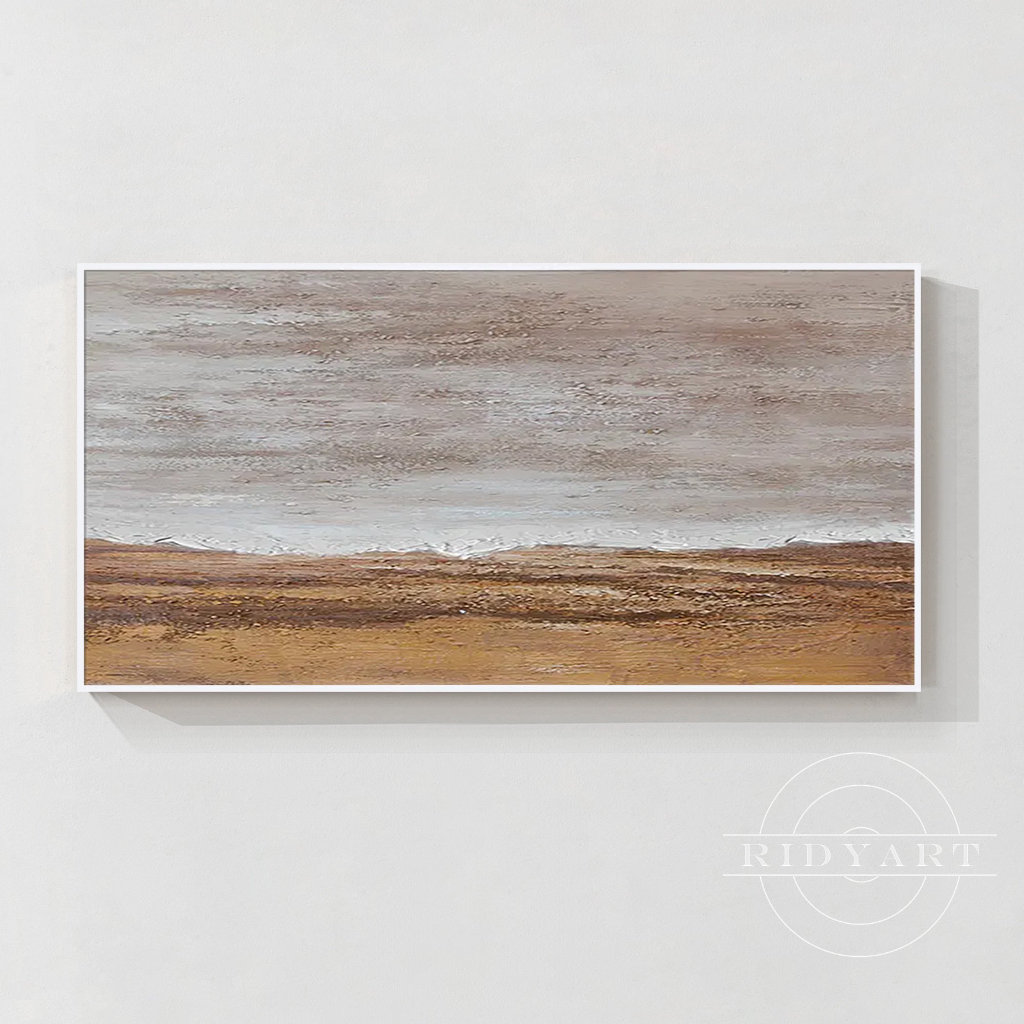 Wandkunst „Gold Mountain“ in Marineblau