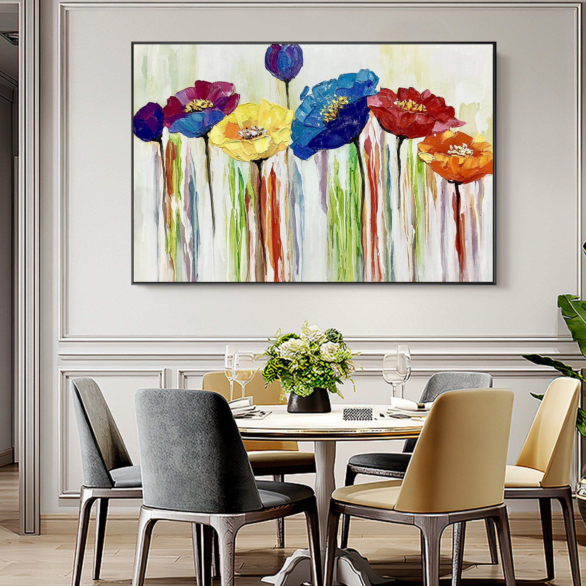 Abstract floral painting