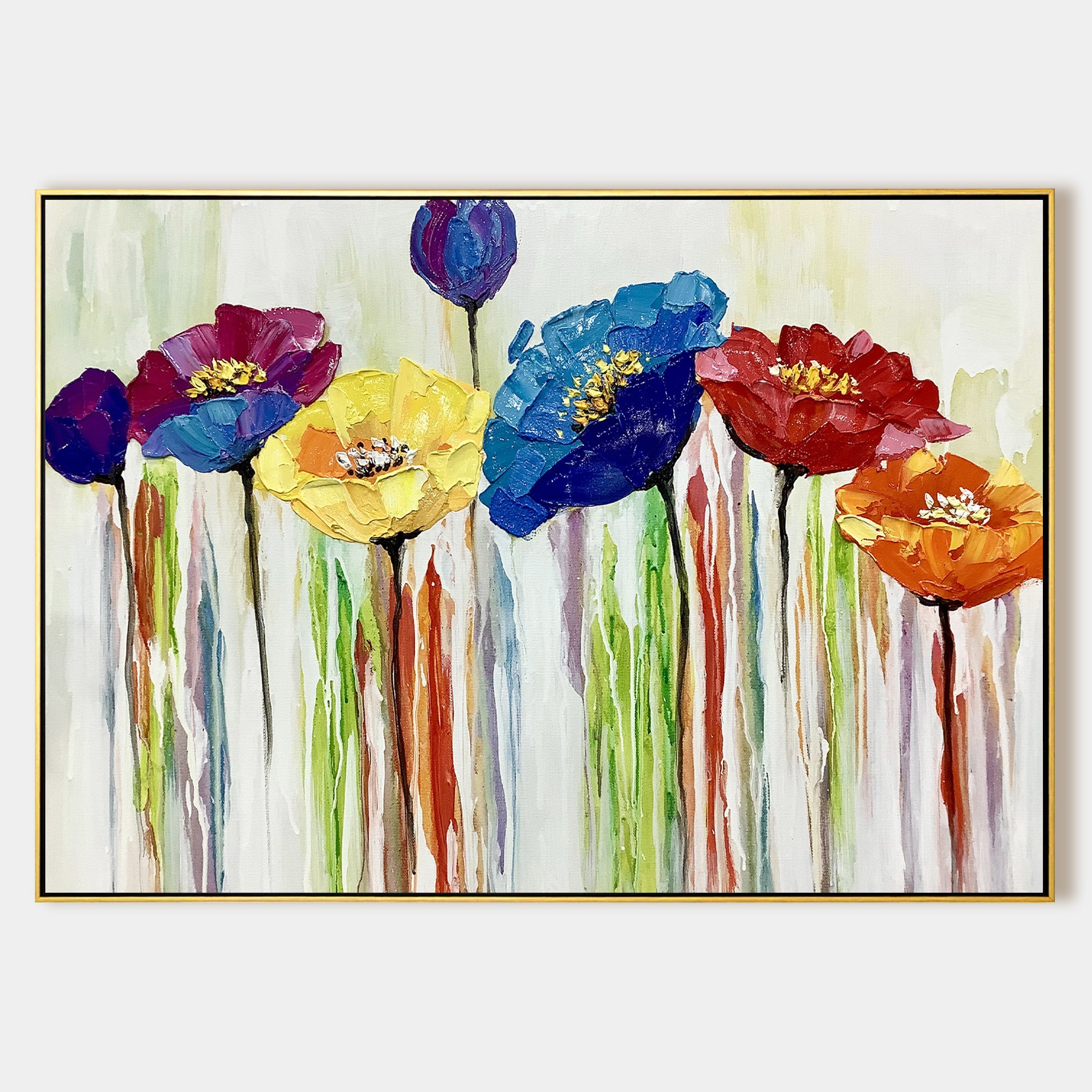 Abstract floral painting