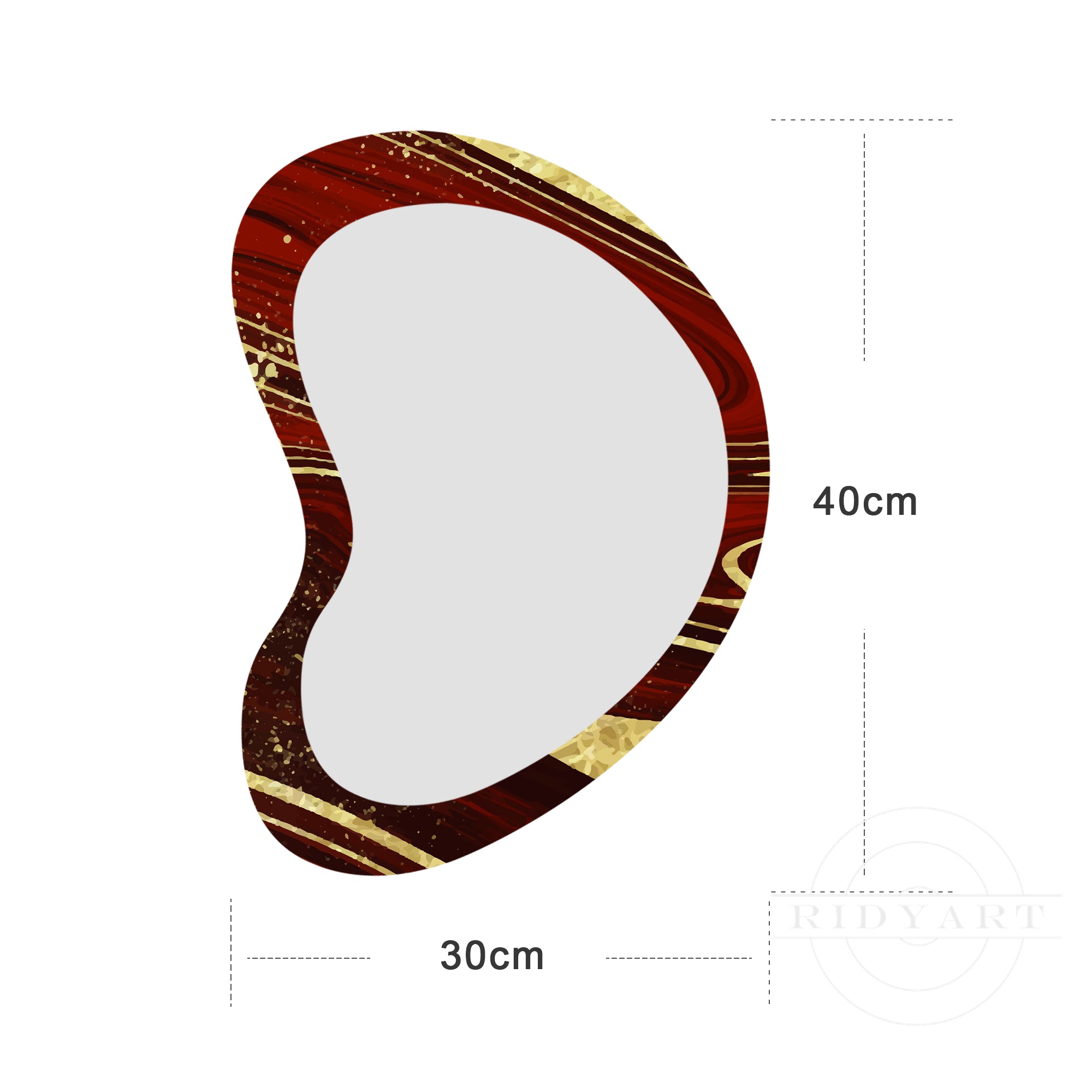 1.Burgundy red and gold spray-painted shaped mirror for vanity
2.Elegant burgundy and gold wall mirror for bathrooms
3.Luxury red and gold acrylic mirror for home entryway
4.Modern burgundy red and gold mirror for makeup and dressing rooms
5.Stylish burgundy red and gold shaped mirror for washstands and decor