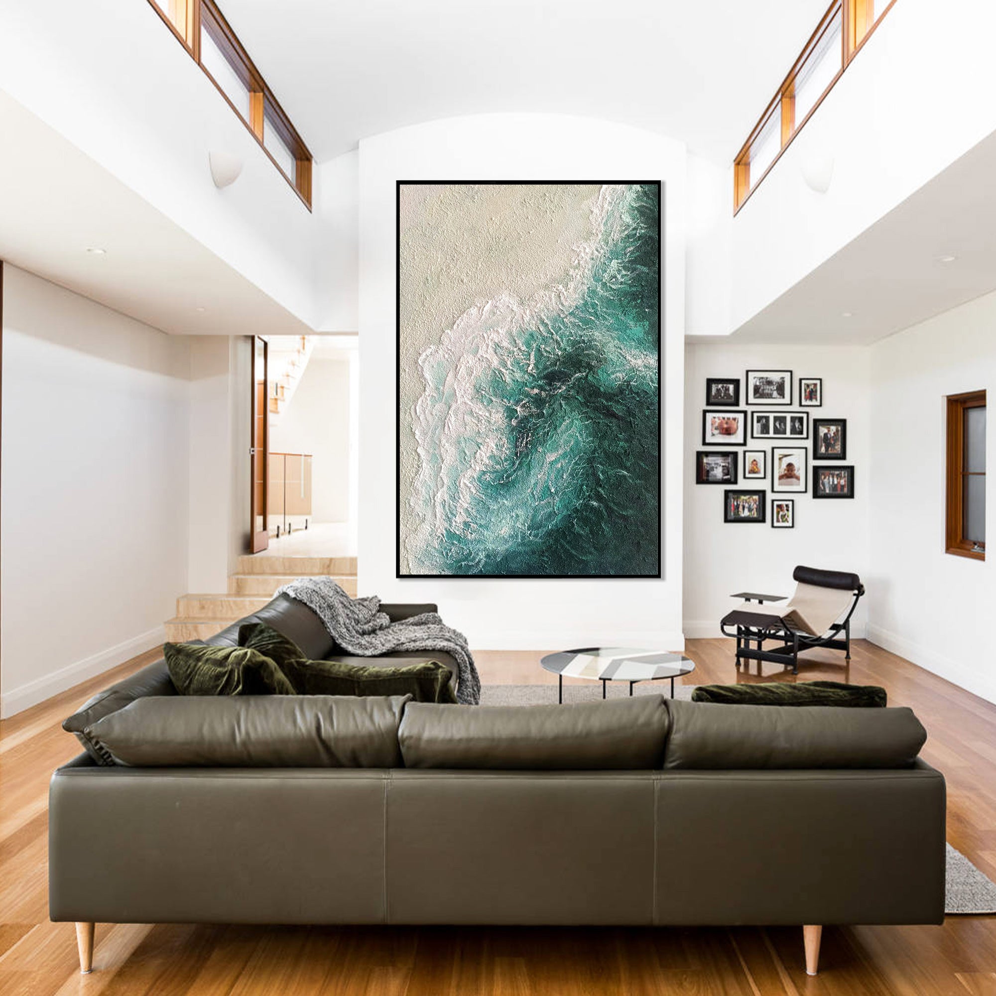 Beach Abstract Oil Painting With Beautiful Ocean