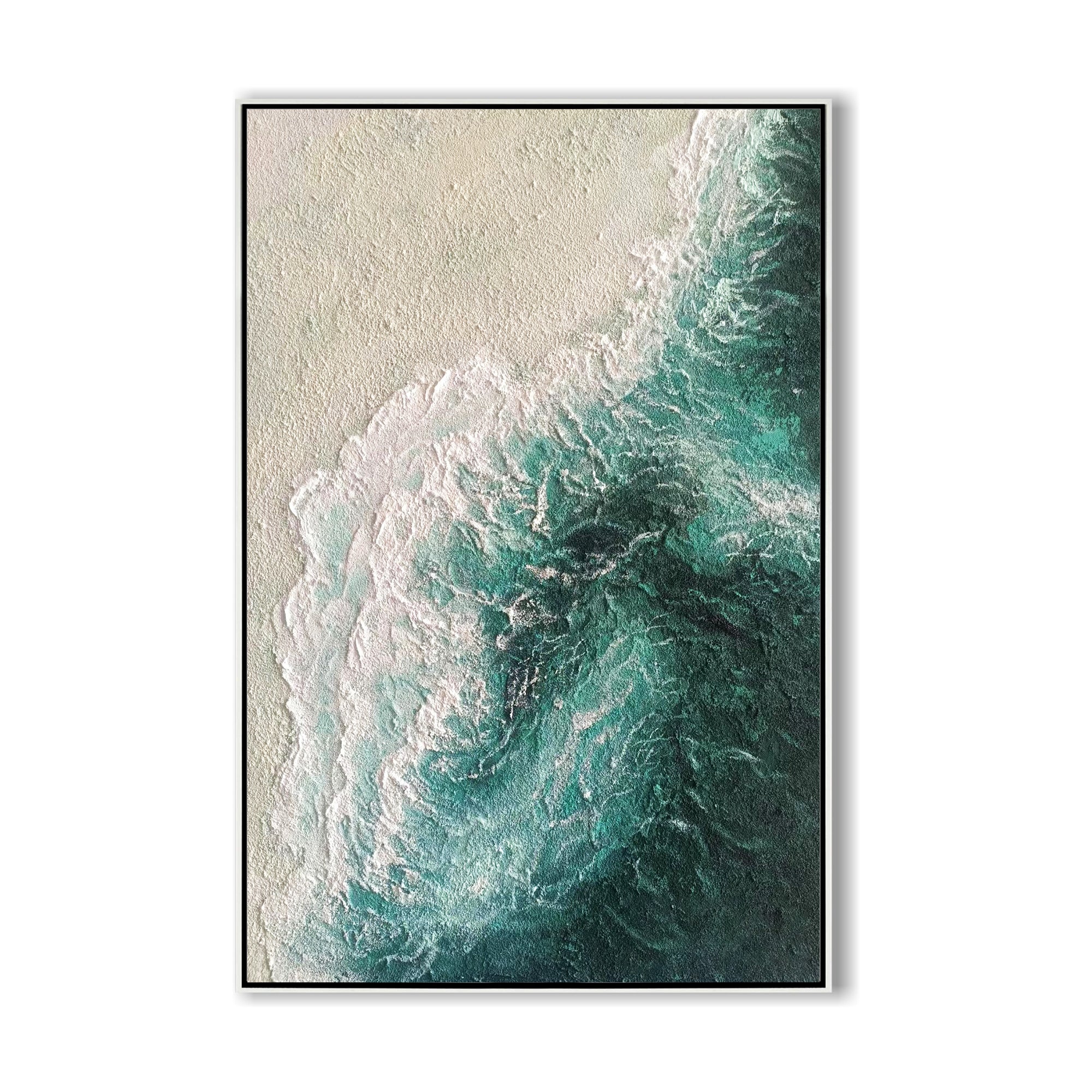 Beach Abstract Oil Painting With Beautiful Ocean