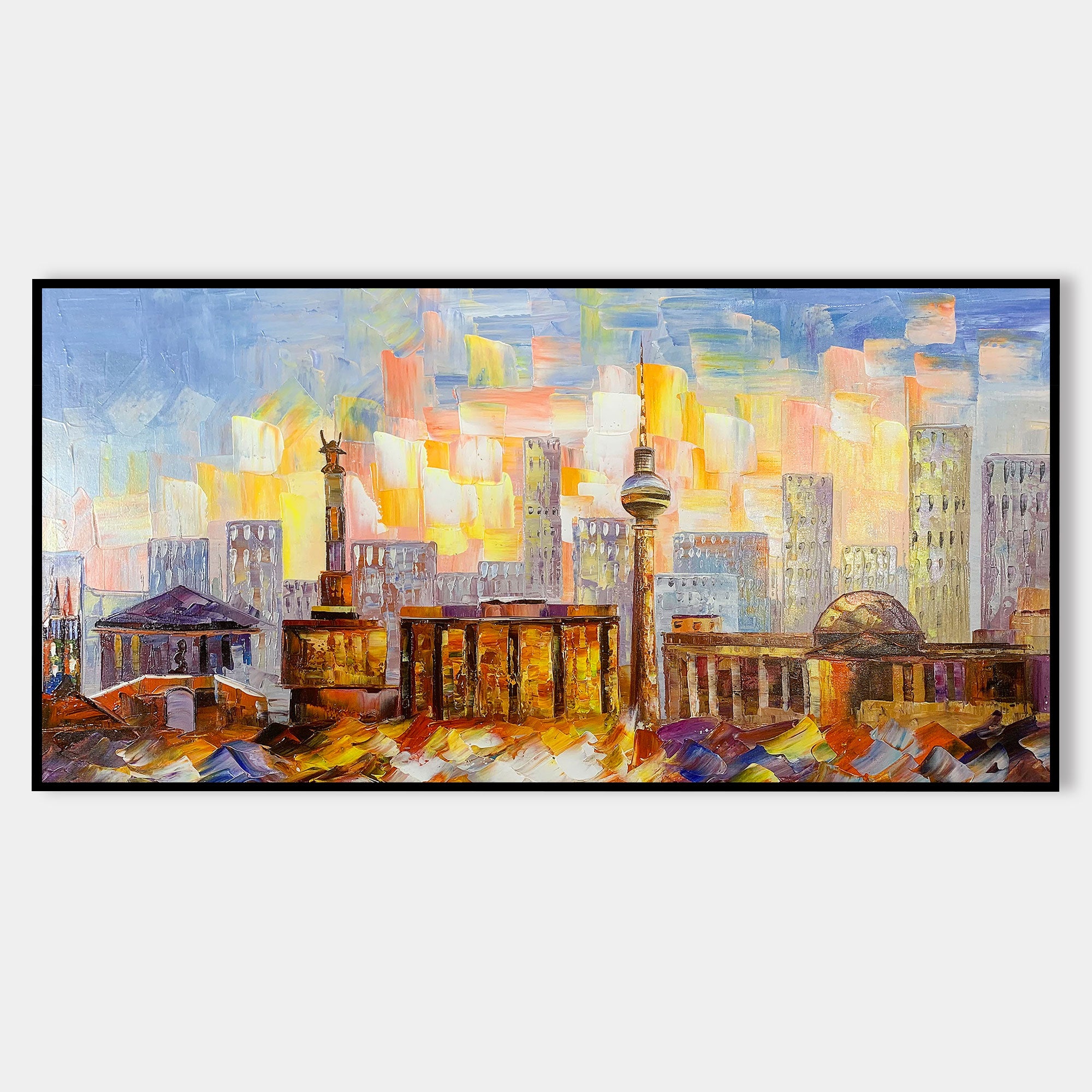 Berlin Skyline Oil Painting