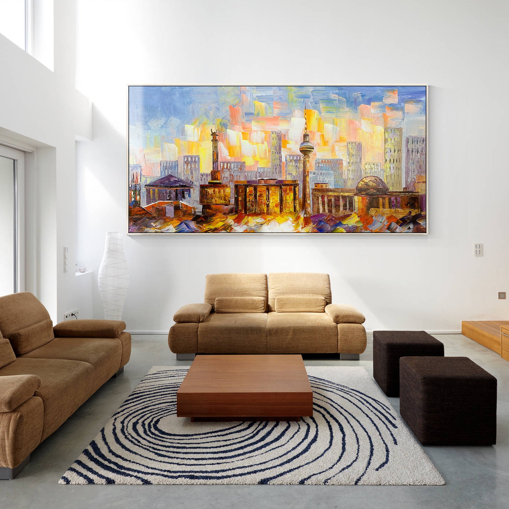 Berlin Skyline Oil Painting