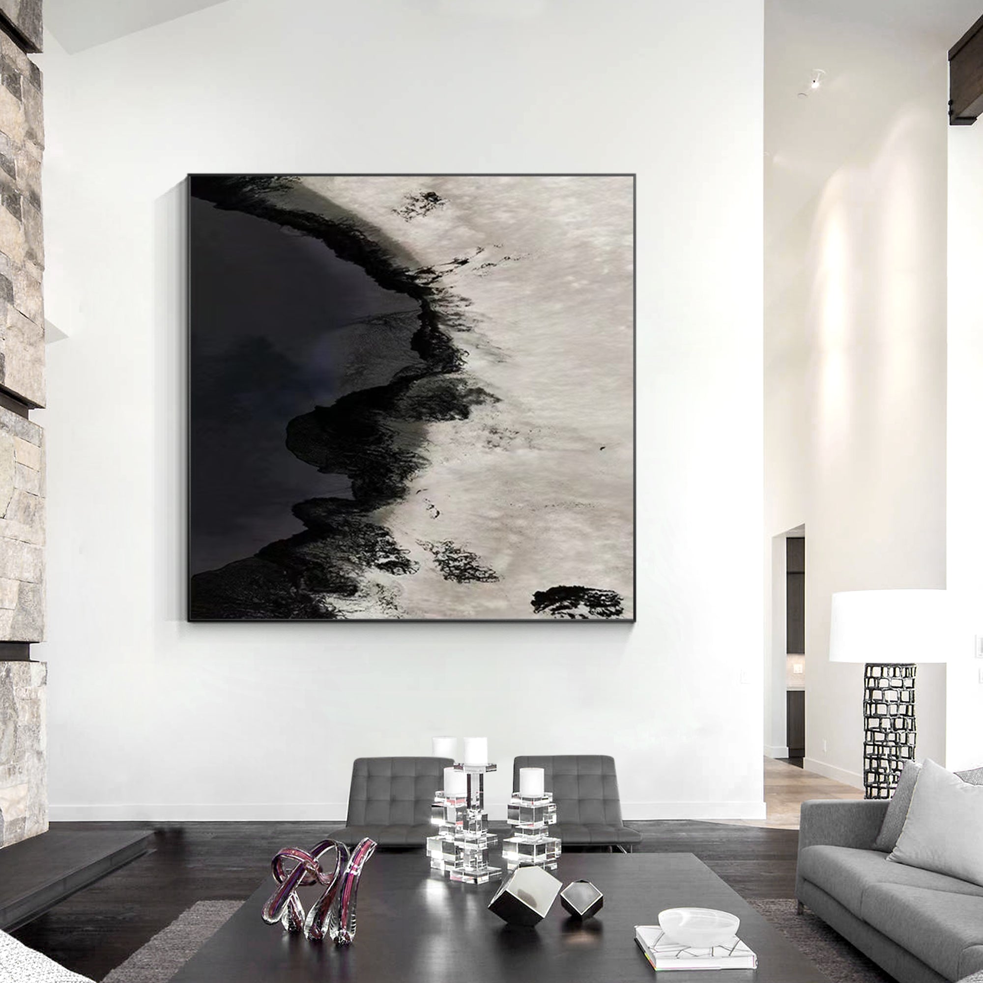 Black Abstract Painting_W008