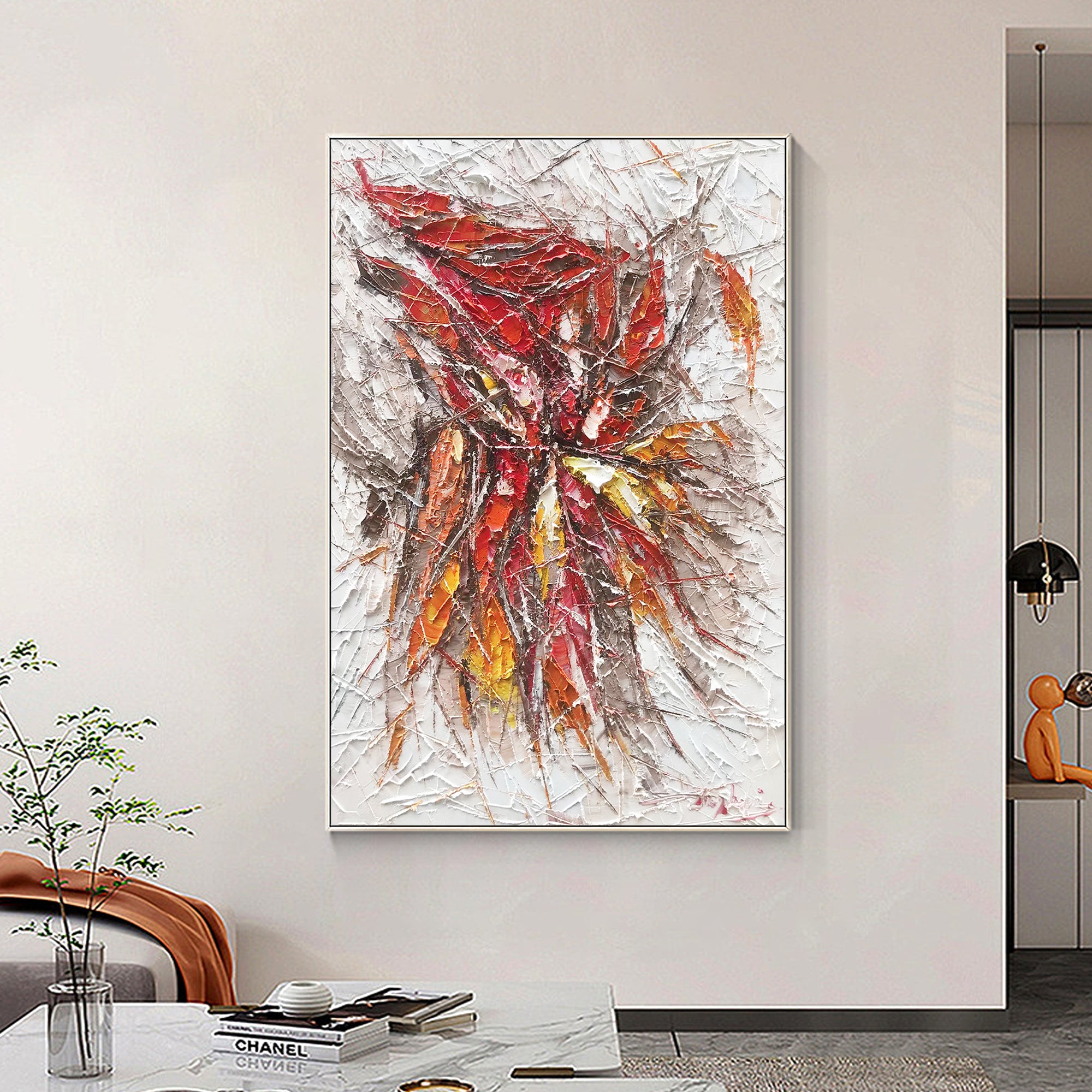 KOI Fish Art Red Lucky Painting