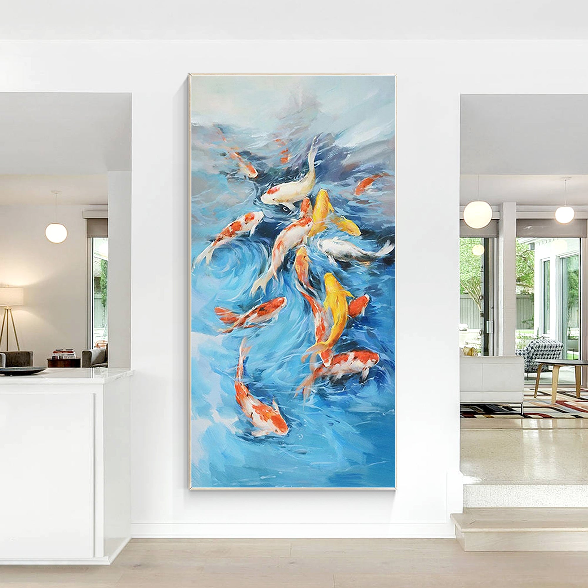 Colorful KOI Fish Oil Painting