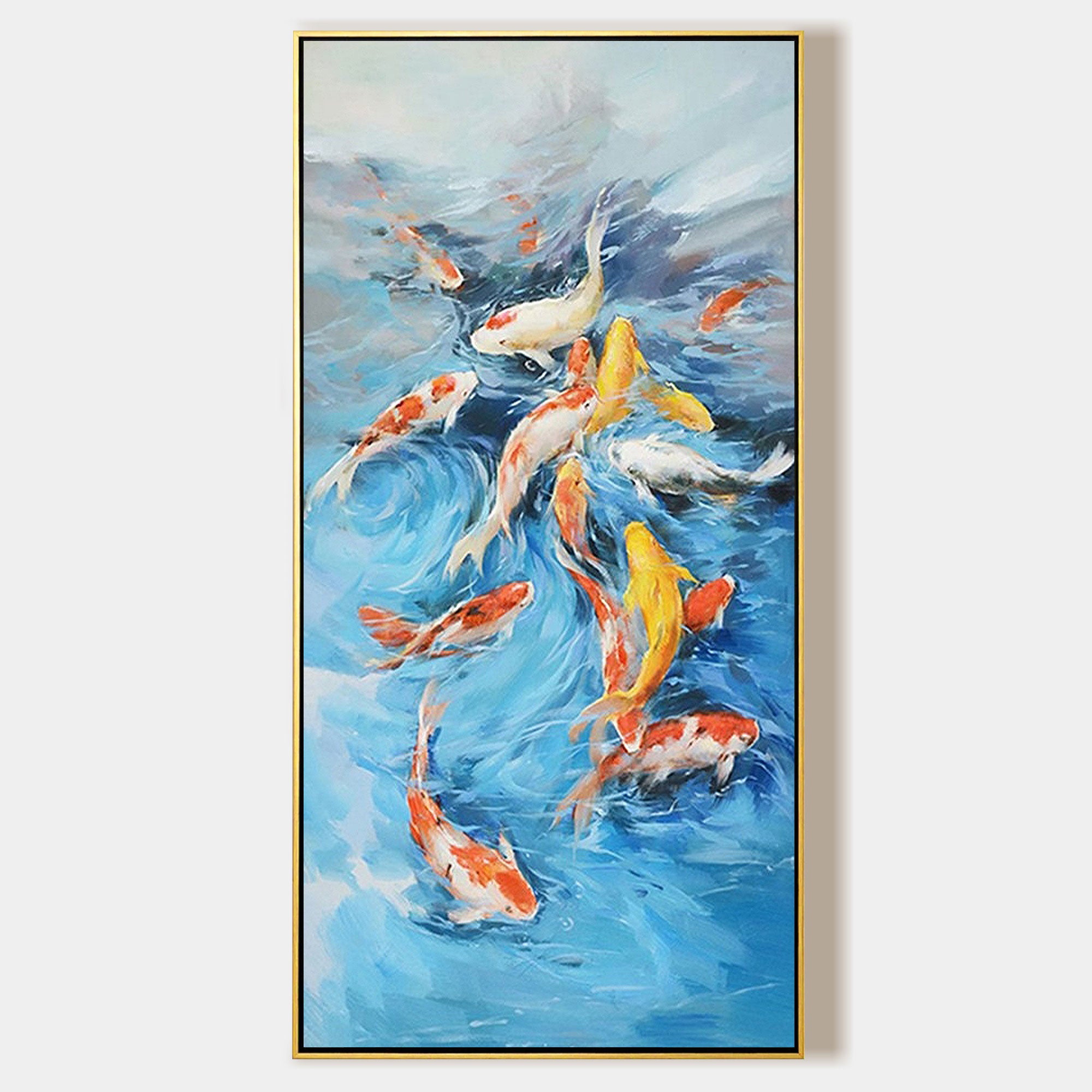 Colorful KOI Fish Oil Painting