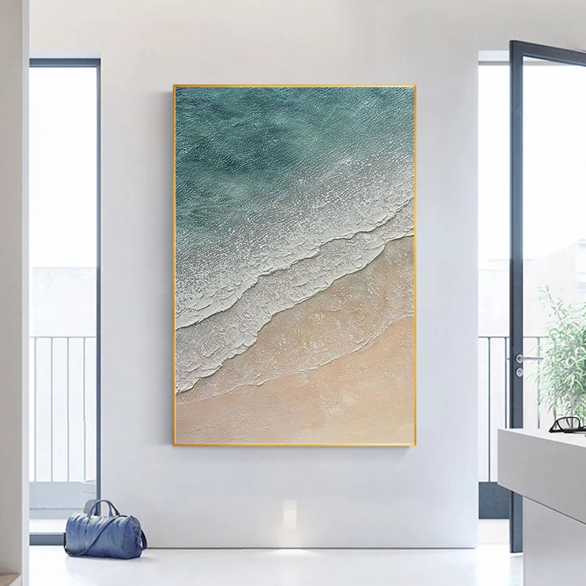 Coastal Beach Oil Painting On Canvas