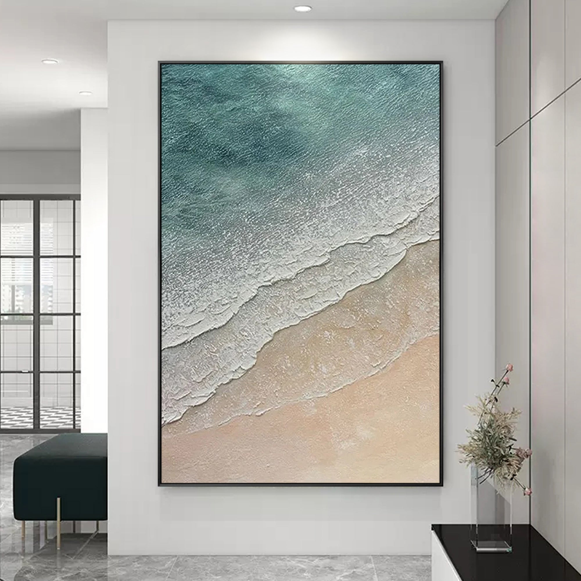 Coastal Beach Oil Painting On Canvas