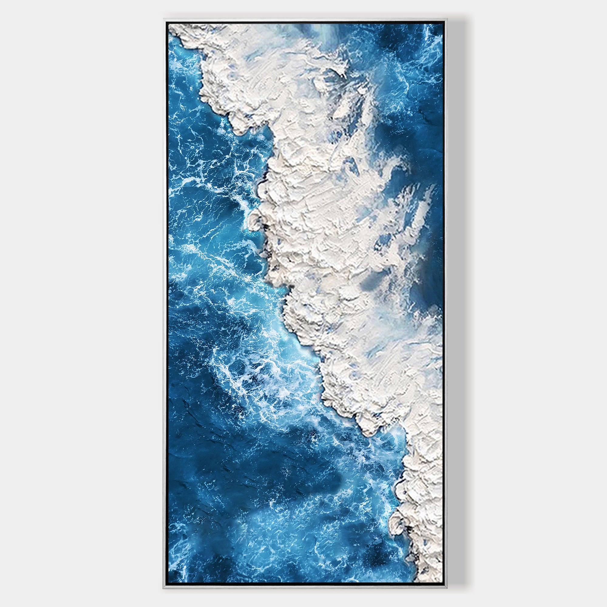 Heave Texture Ocean Wave Painting Vertical Art