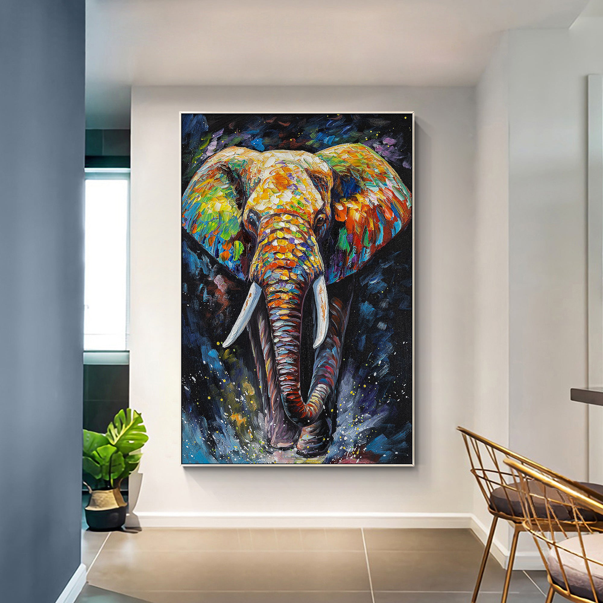 Colorful Elephant Painting