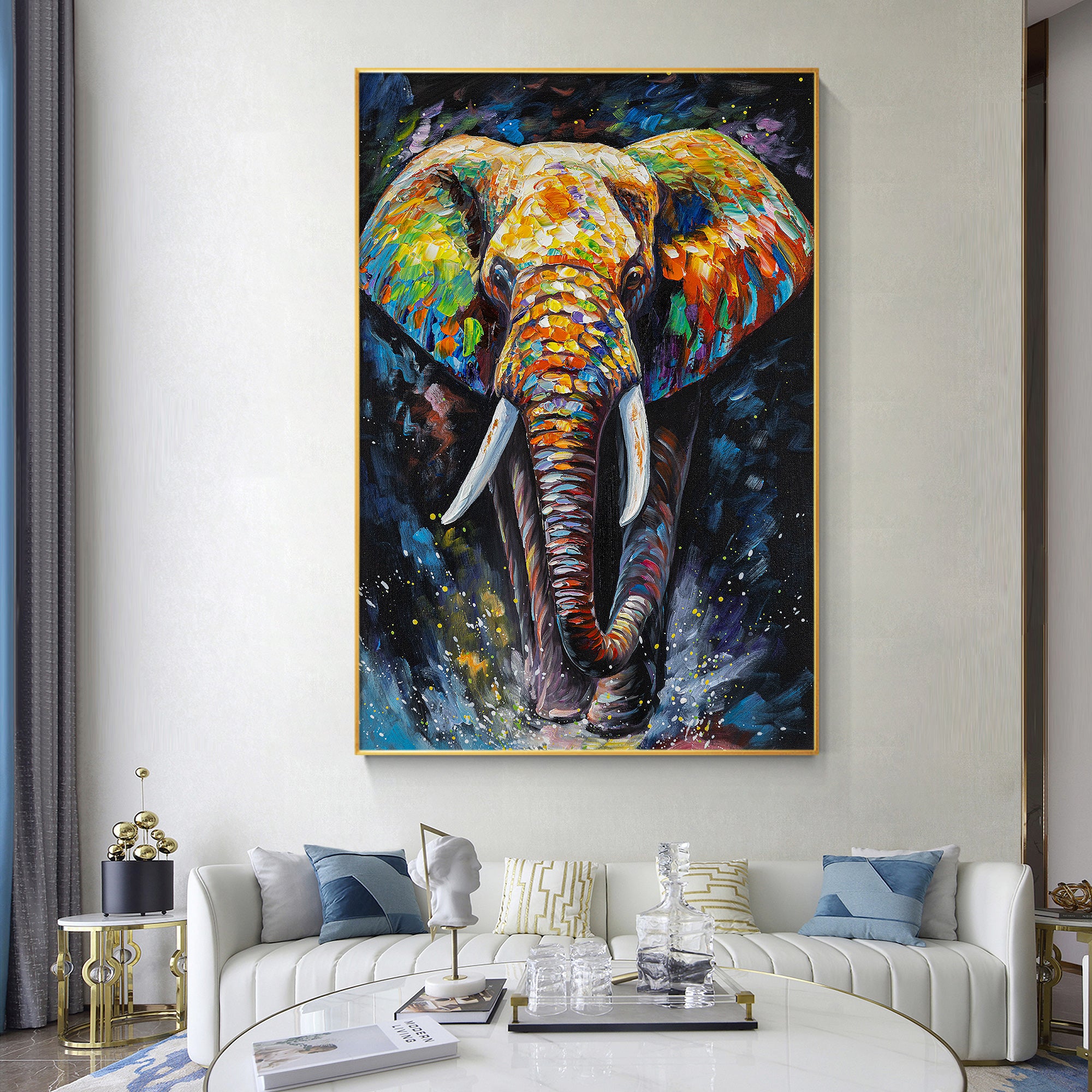 Colorful Elephant Painting