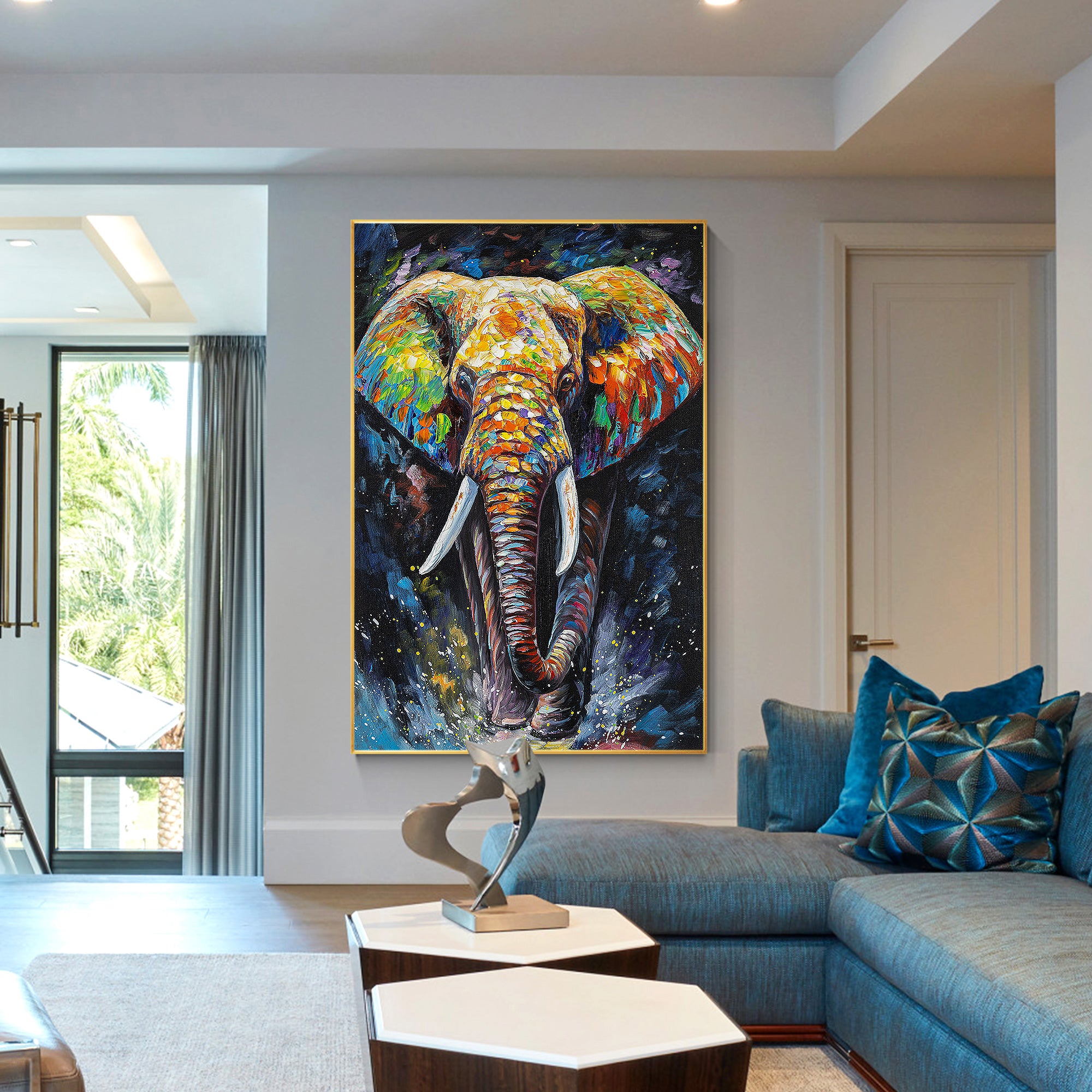 Colorful Elephant Painting