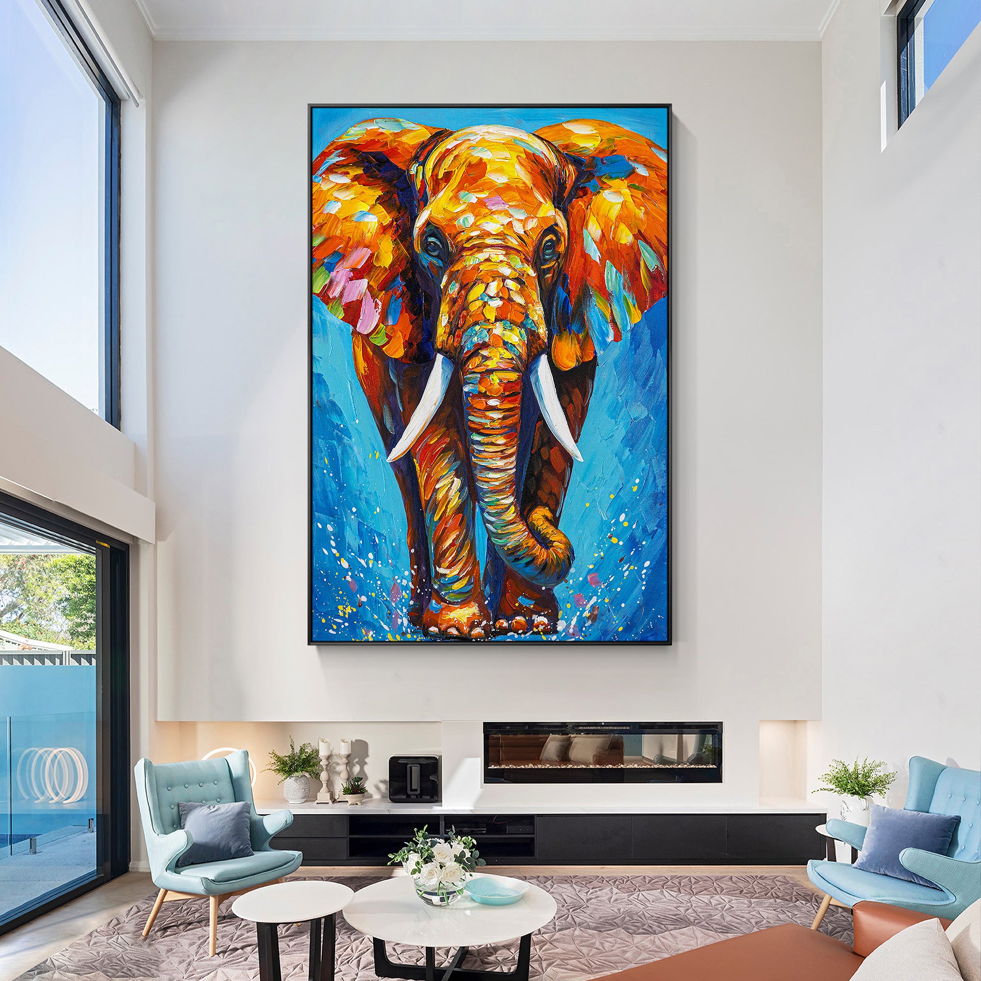 Colorful Elephant Painting