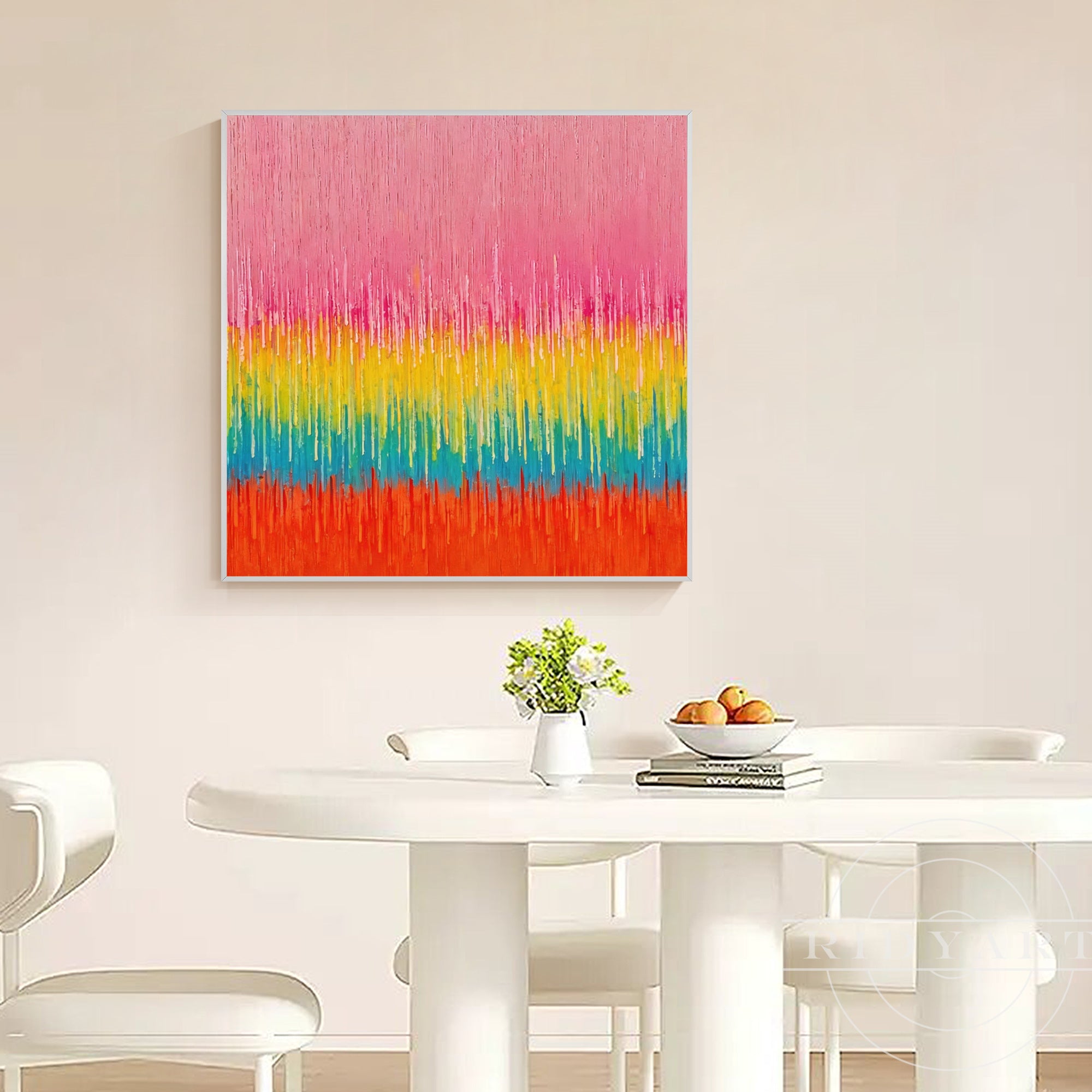 Pink abstrakte Wandkunst BA0953