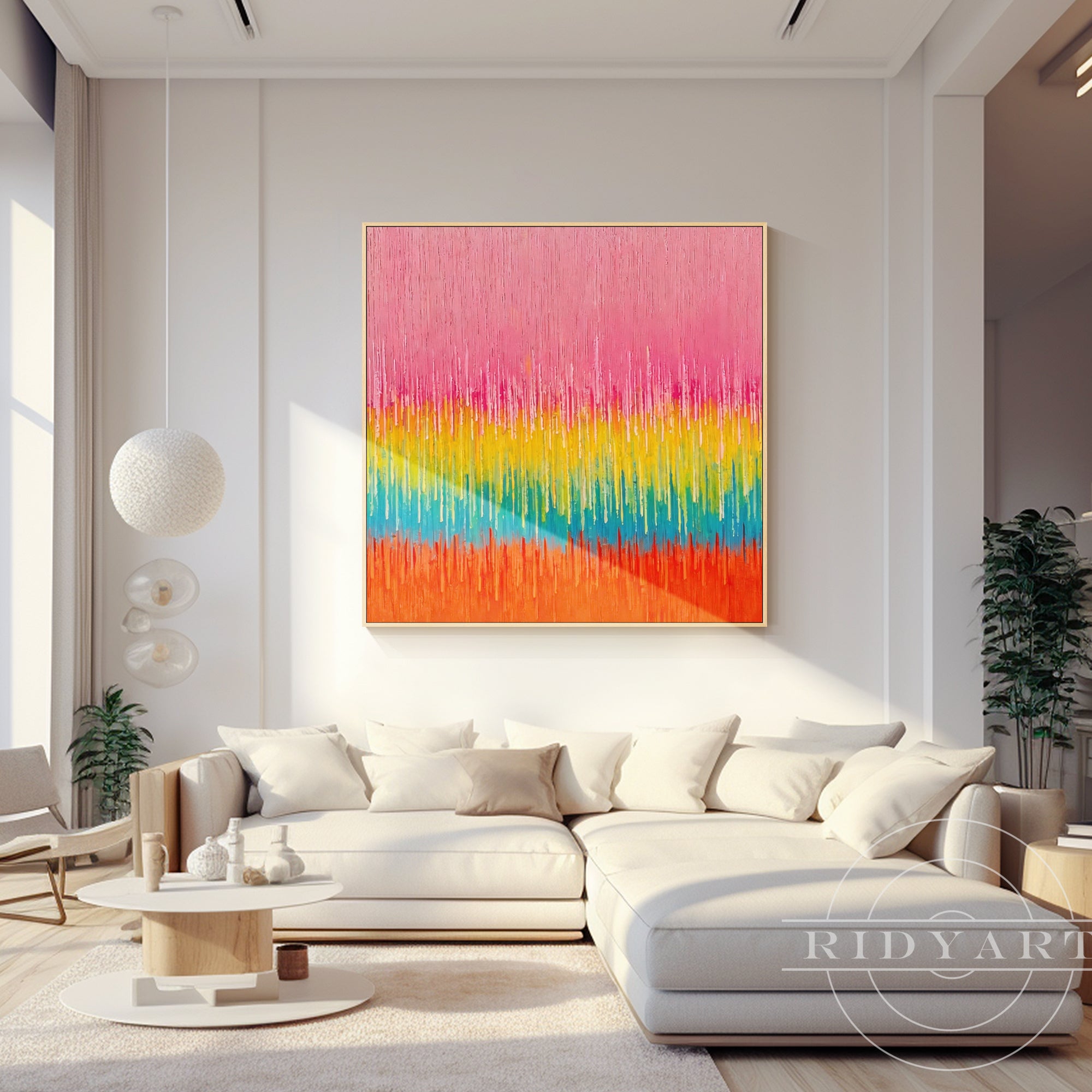 Pink abstrakte Wandkunst BA0953