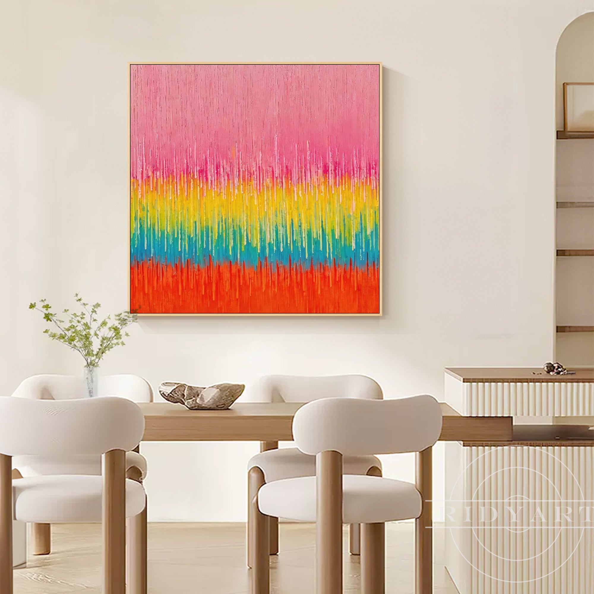 Pink abstrakte Wandkunst BA0953
