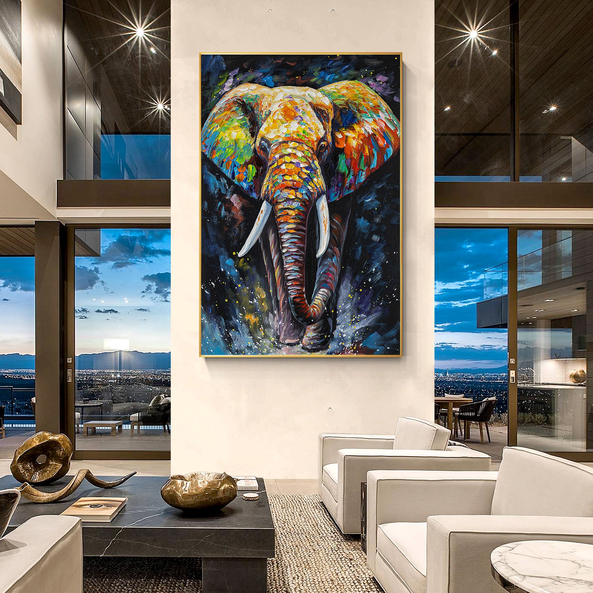 Colorful Elephant Painting