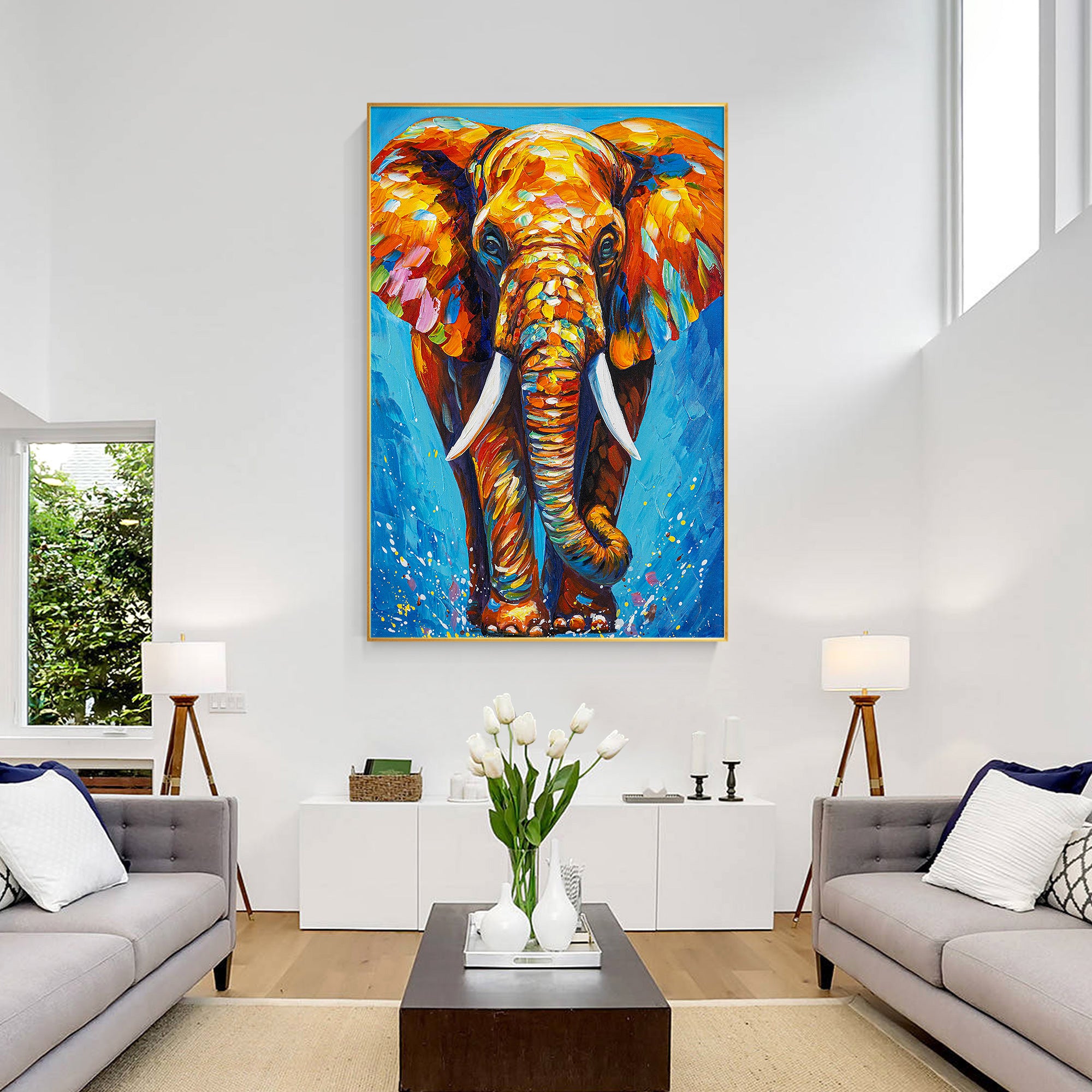 Colorful Elephant Painting